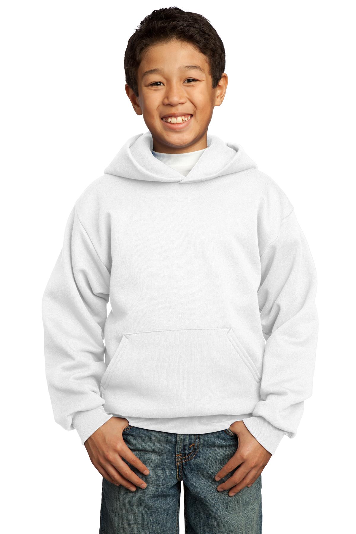 PC90YH Port & Company - Youth Core Fleece Pullover Hooded Sweatshirt.