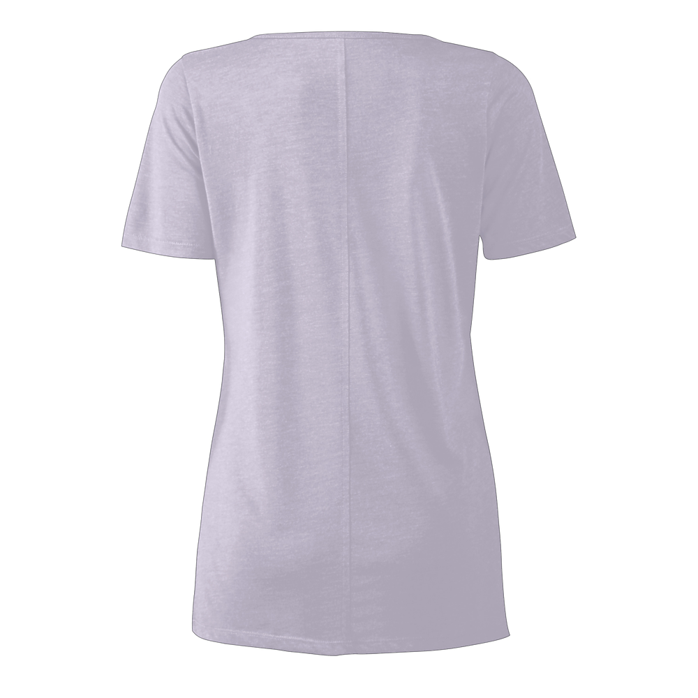 P504T Platinum Ladies Tri-Blend Short Sleeve Scoop Neck Tee - Back Image