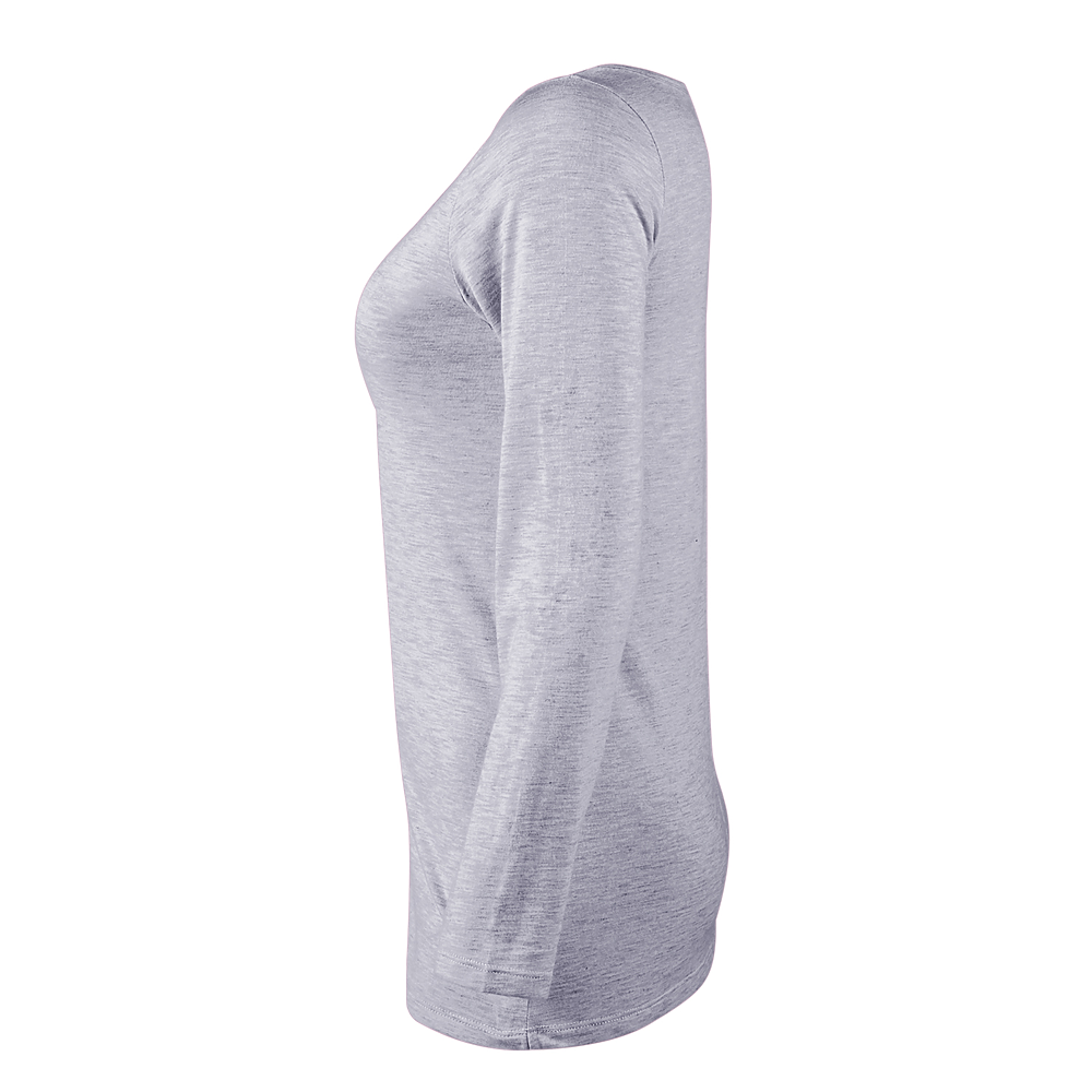 P507T Platinum Ladies Tri-Blend Long Sleeve Scoop Neck Tee - Siide Image