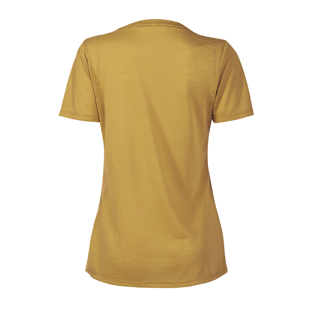P514S Platinum Ladies Slub Short Sleeve V-Neck Tee - Back Image