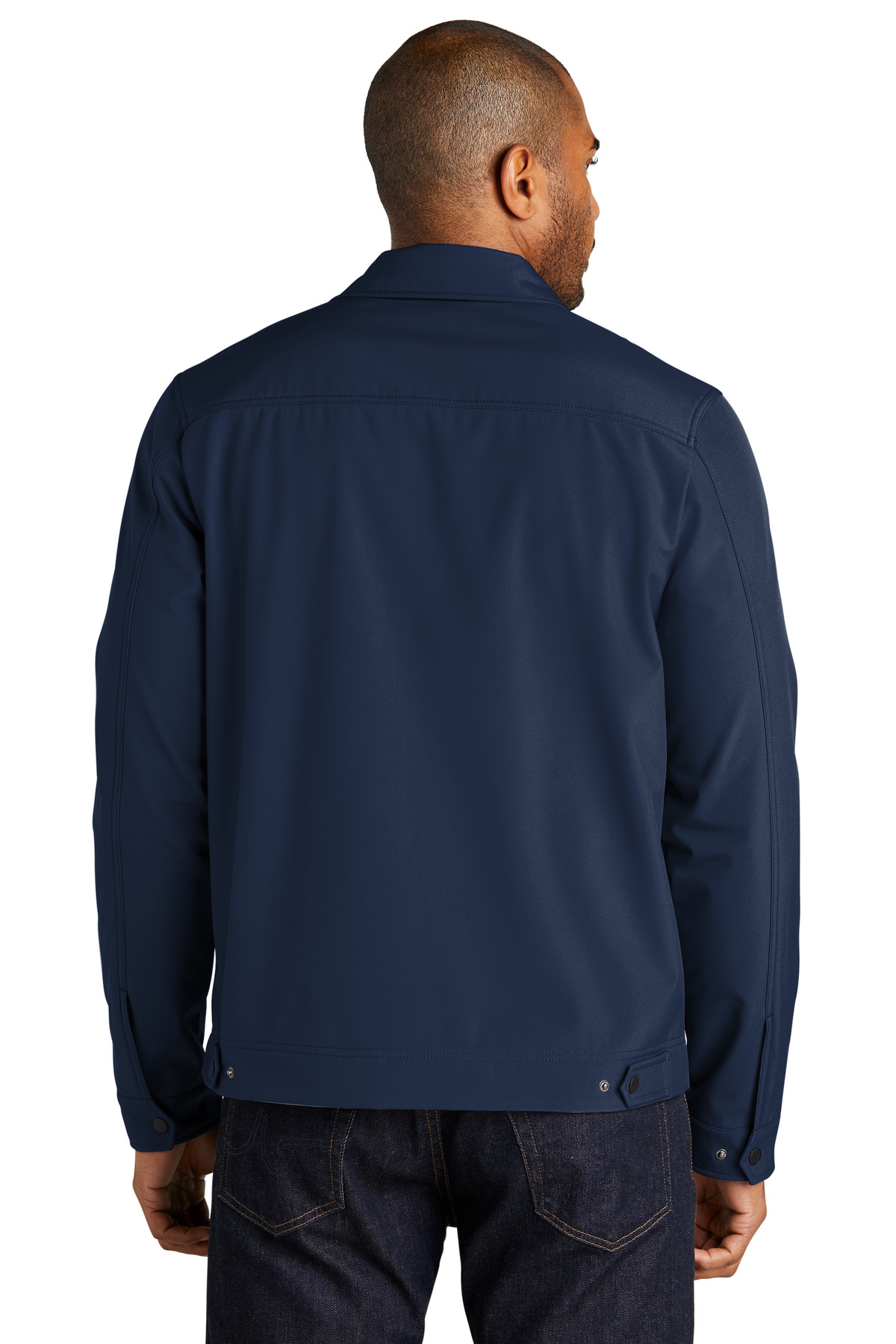 J417 Port Authority Mechanic Soft Shell Jacket - Back Image