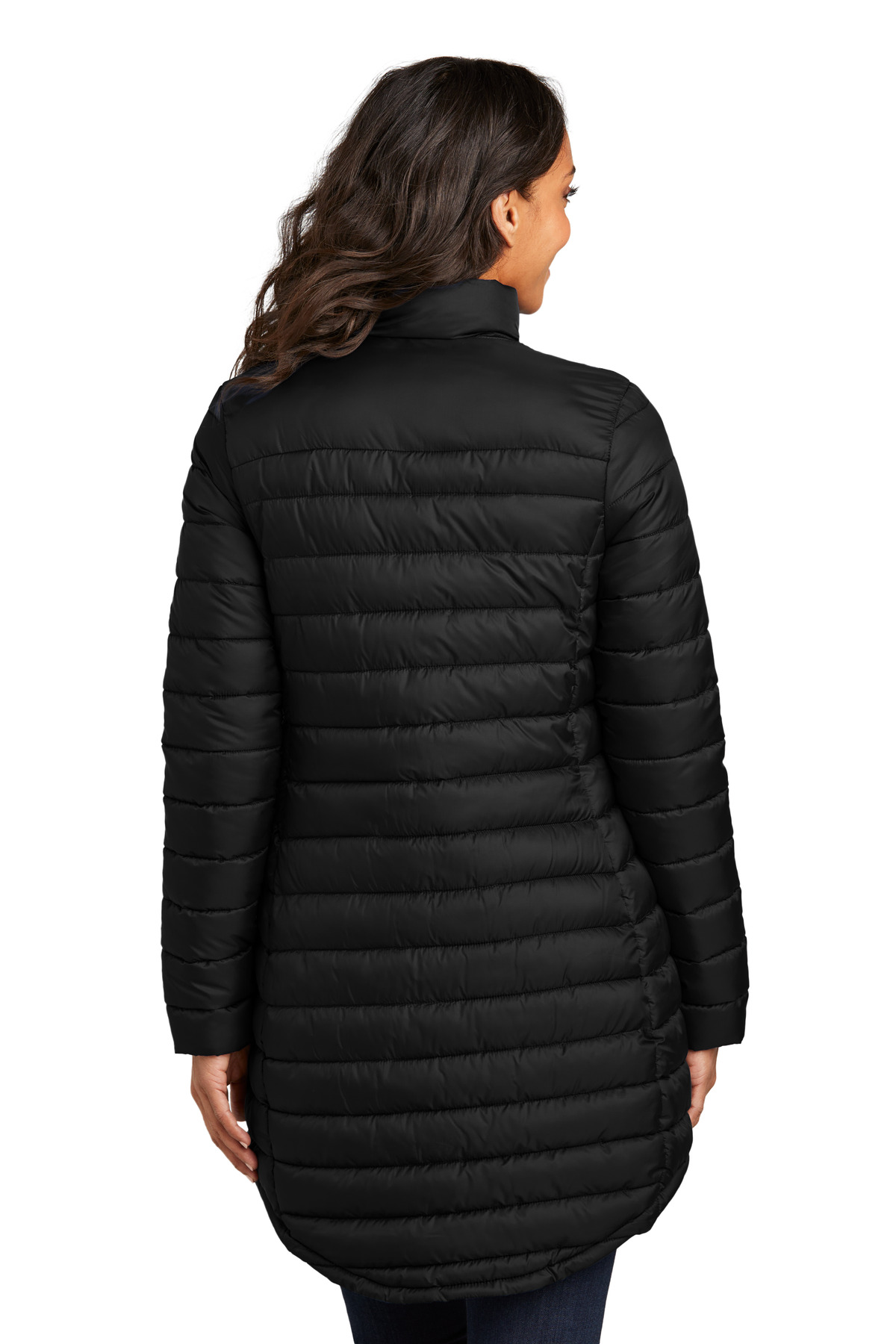 L365 Port Authority Ladies Horizon Puffy Long Jacket L365 Port Authority Ladies Horizon Puffy Long Jacket - Back Image