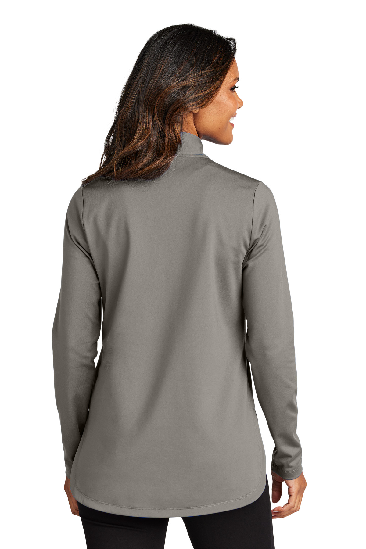 LK880 Port Authority Ladies C-FREE Double Knit 1/4-Zip - Back Image