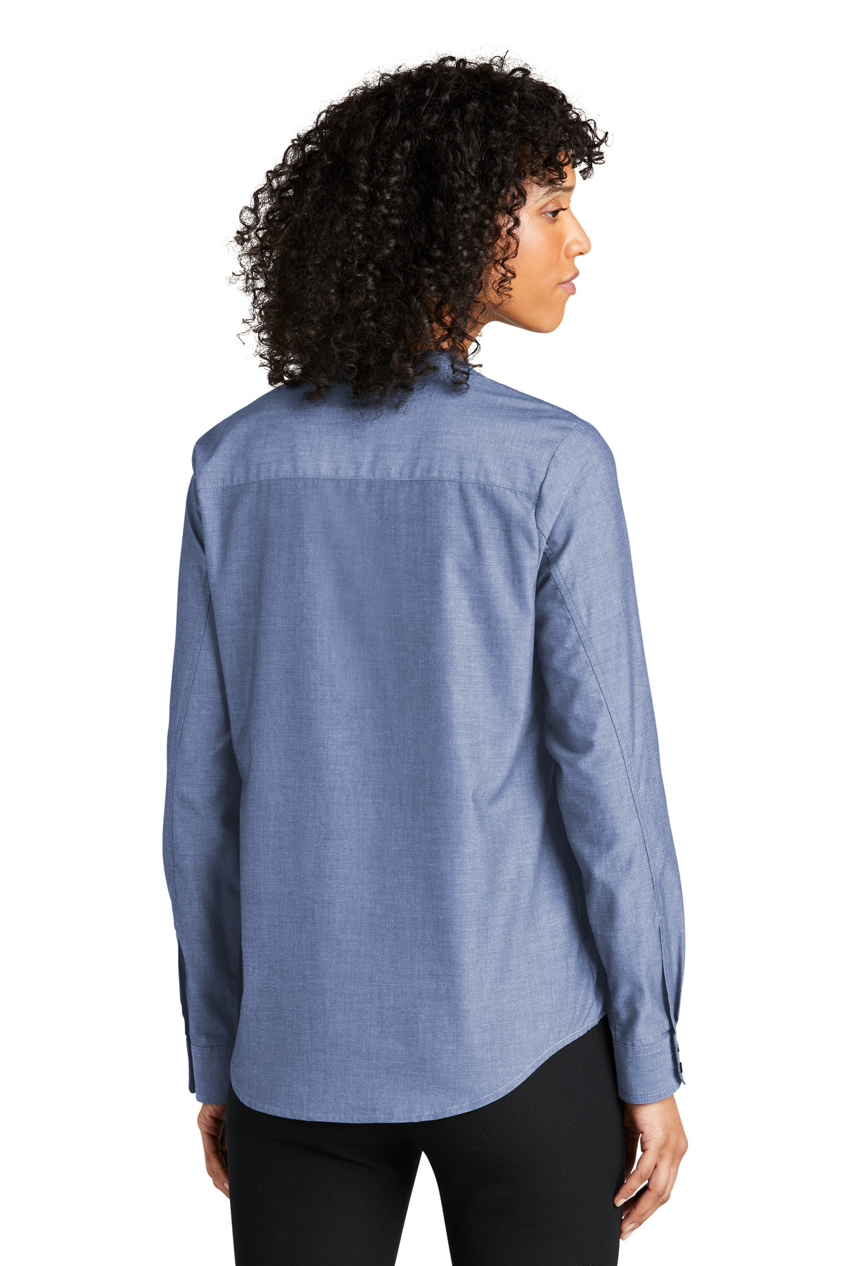 LW382 Port Authority Ladies Long Sleeve Chambray Easy Care Shirt LW382 Port Authority Ladies Long Sleeve Chambray Easy Care Shirt - Back Image