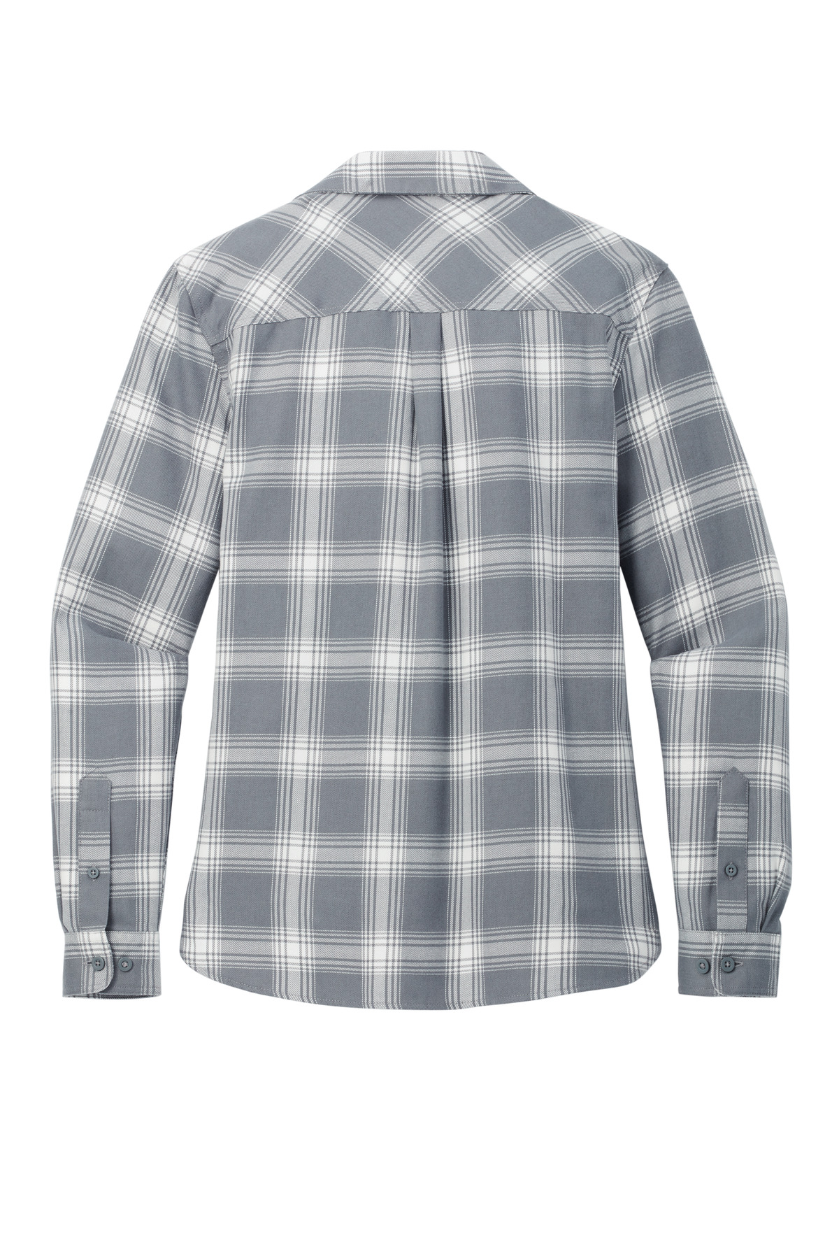 LW669 Port Authority Ladies Plaid Flannel Shirt - Back Image