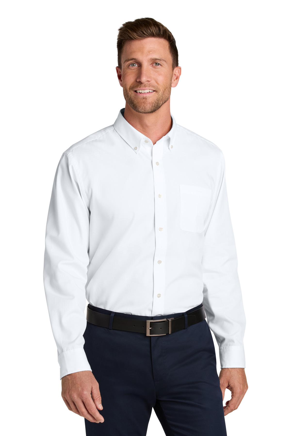 W816 Port Authority Long Sleeve Nailhead Easy Care Shirt