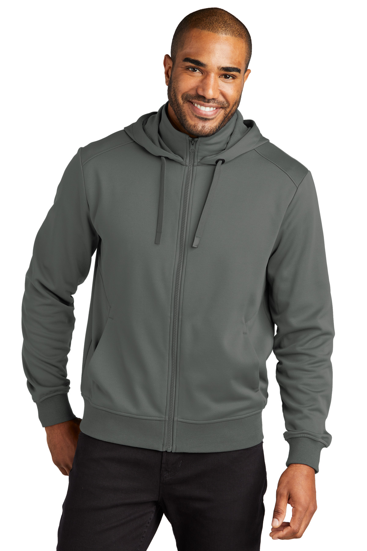 F814 Port Authority  Smooth Fleece Hooded Jacket