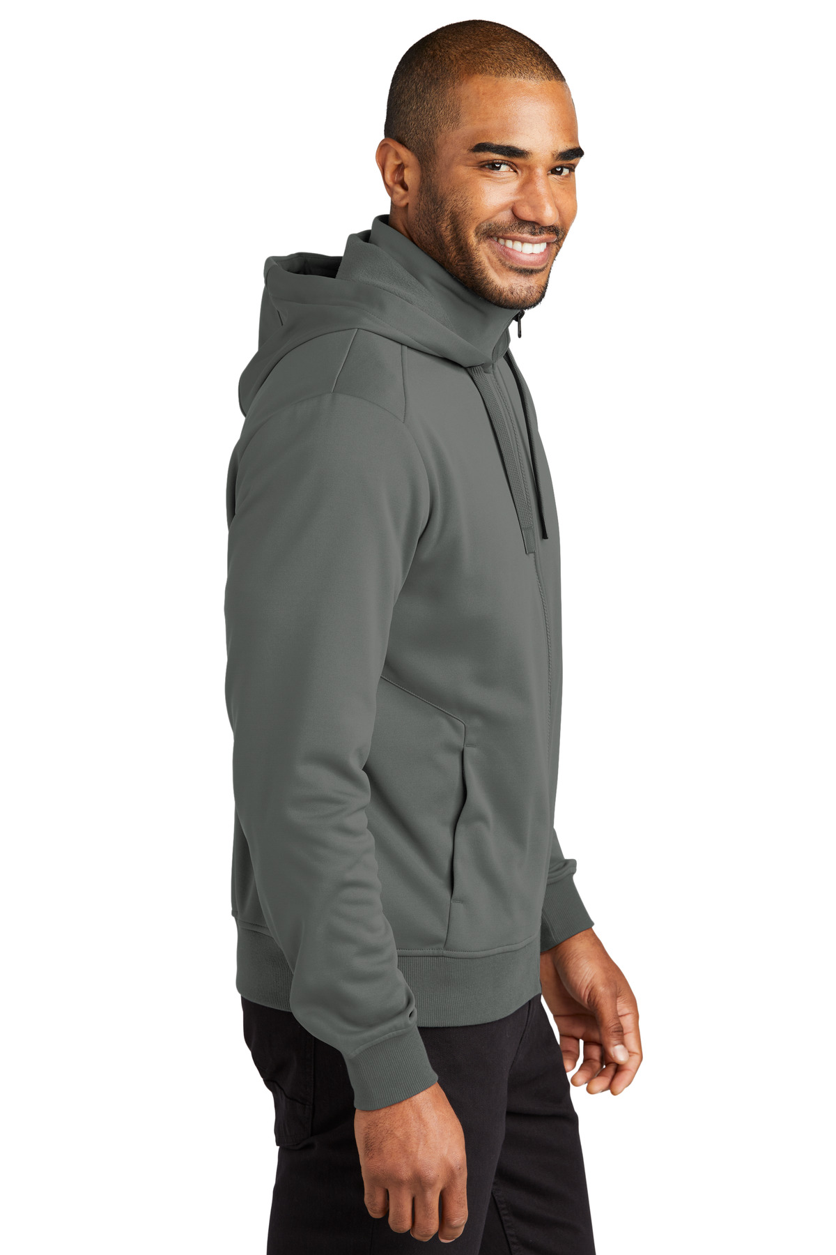 F814 Port Authority  Smooth Fleece Hooded Jacket - Siide Image