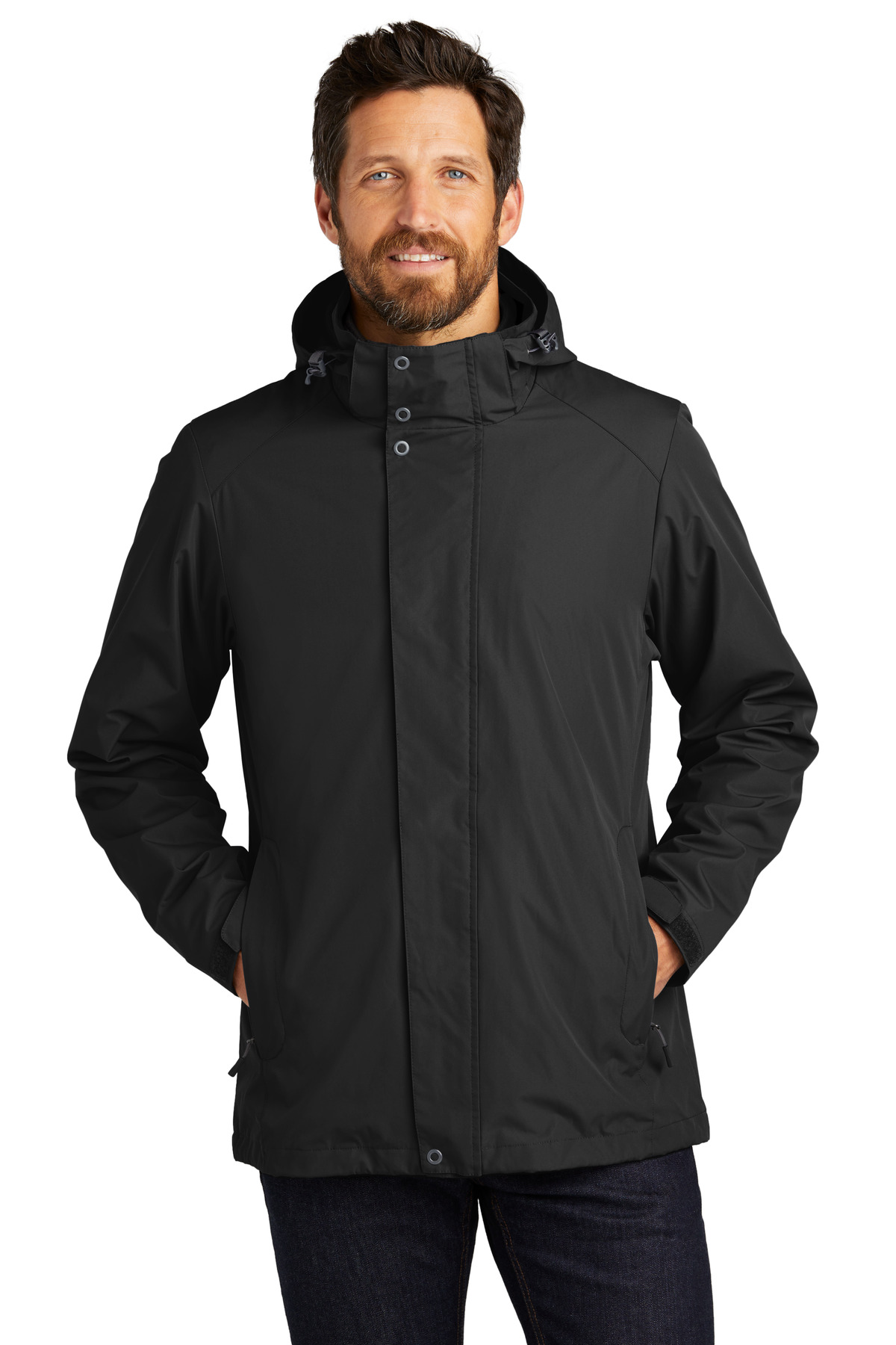 J123 Port Authority  All-Weather 3-in-1 Jacket