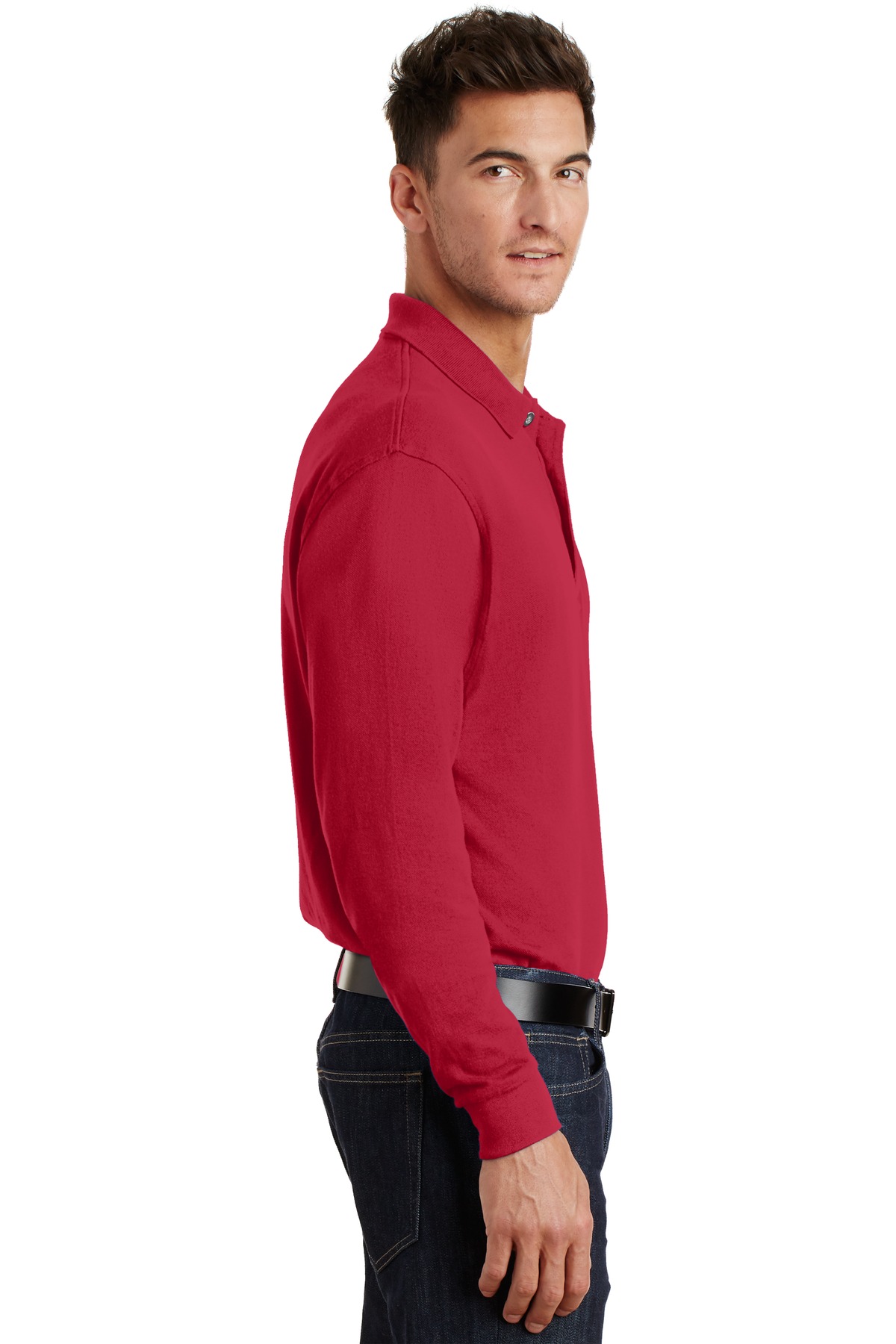 K320 Port Authority Long Sleeve Heavyweight Cotton Pique Polo. K320 Port Authority Long Sleeve Heavyweight Cotton Pique Polo. - Siide Image