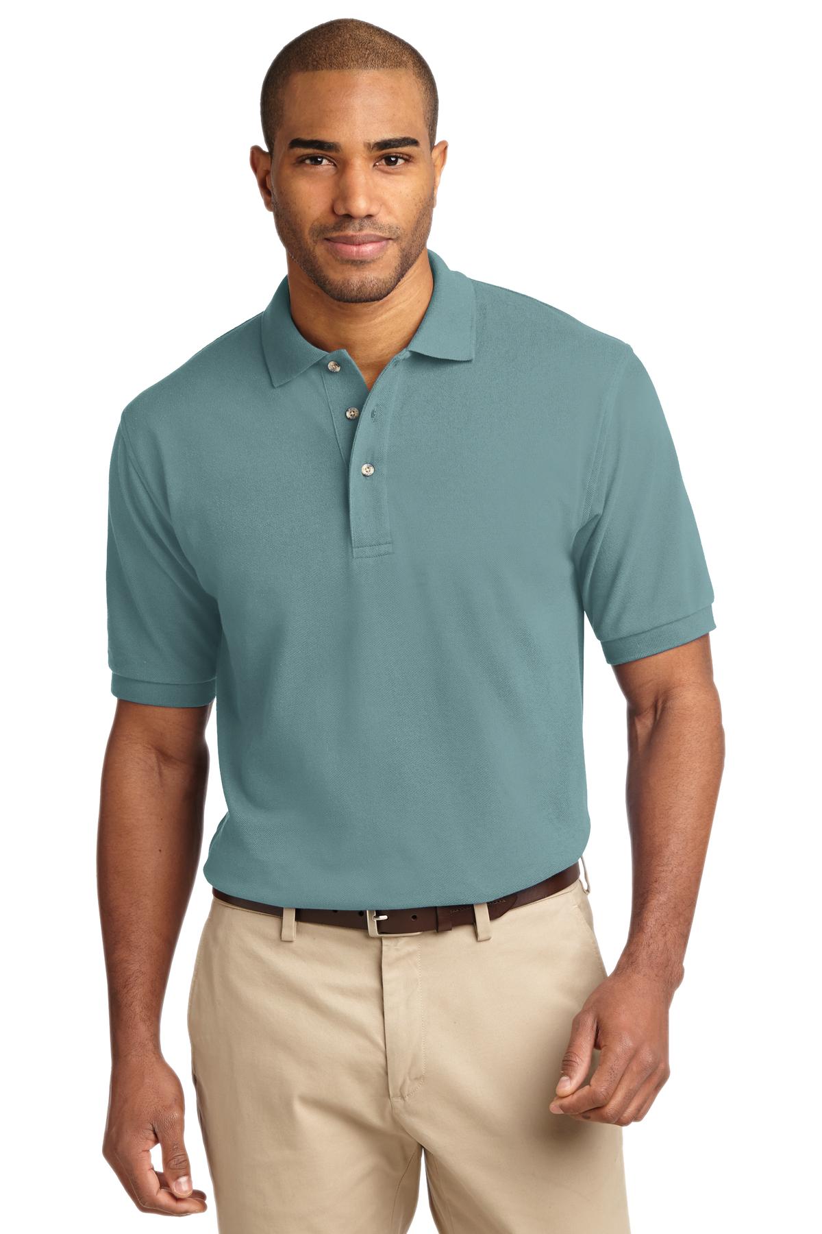 K420 Port Authority Heavyweight Cotton Pique Polo