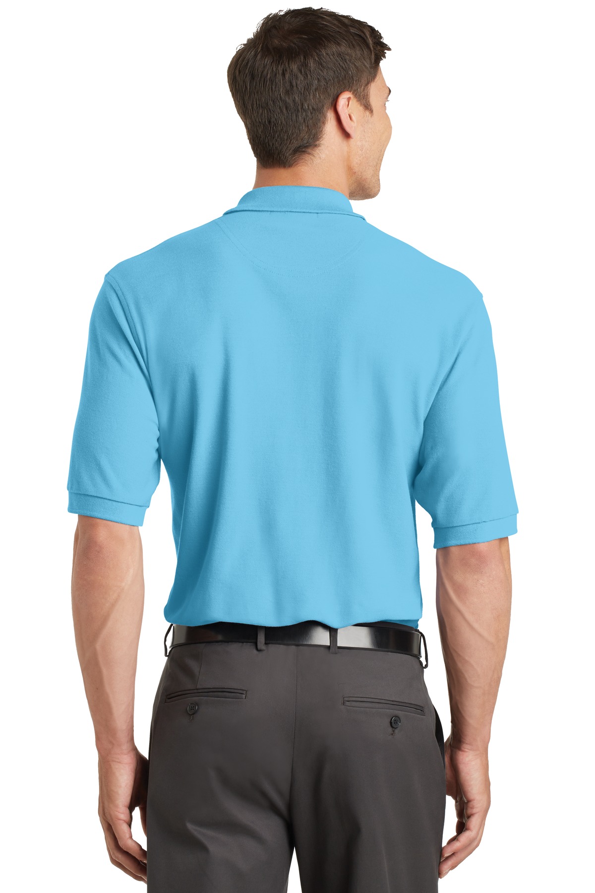 K448 Port Authority  100% Pima Cotton Polo - Back Image