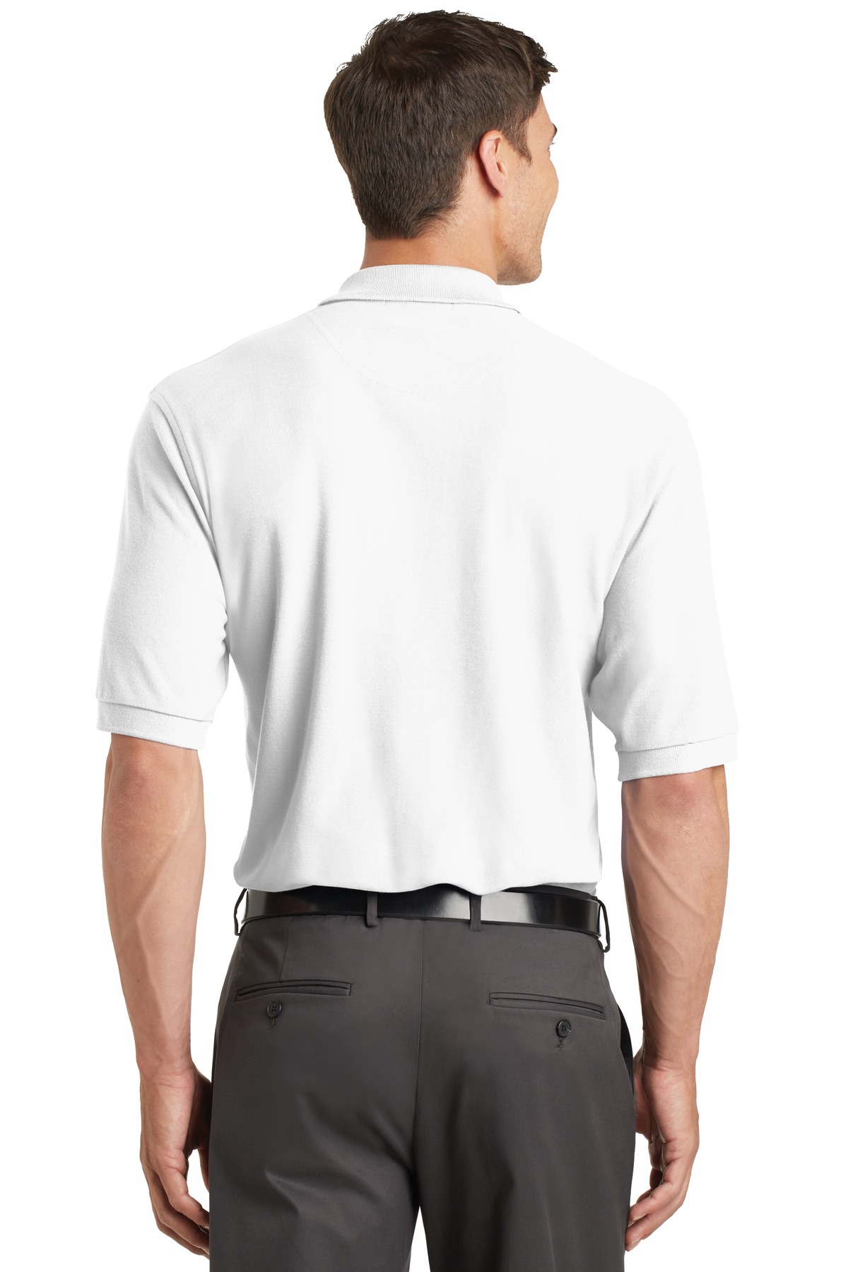 K448 Port Authority  100% Pima Cotton Polo - Back Image