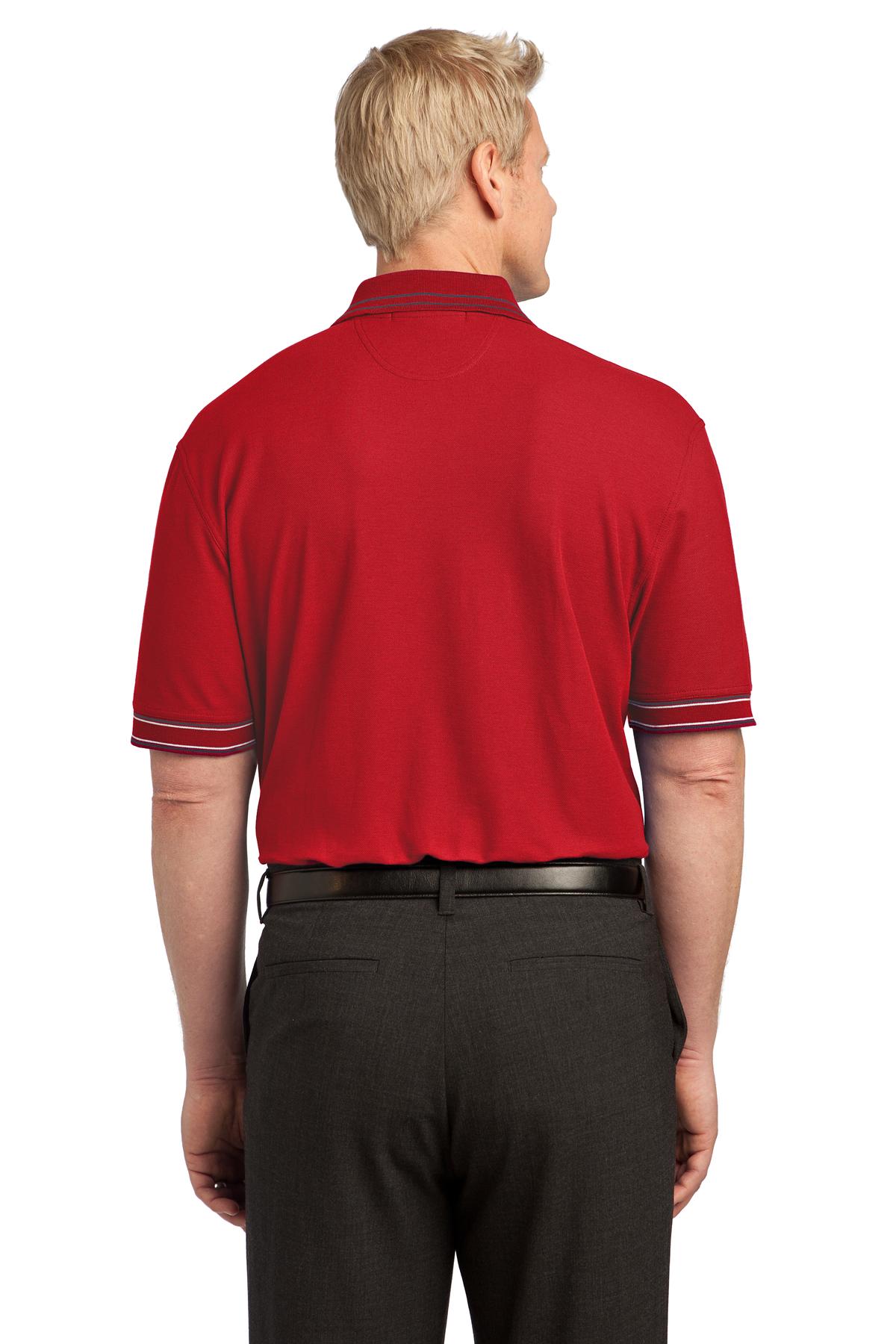 K502 Port Authority Silk Touch Tipped Polo K502 Port Authority Silk Touch Tipped Polo - Back Image