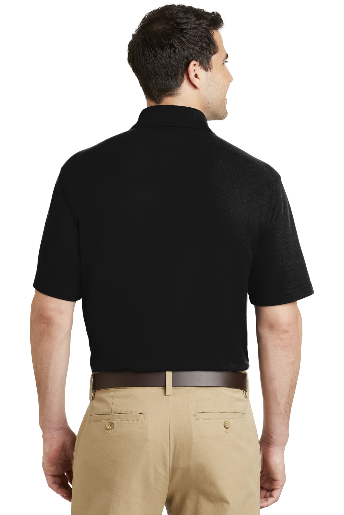 K800P Port Authority  EZCotton Pique Pocket Polo. - Back Image