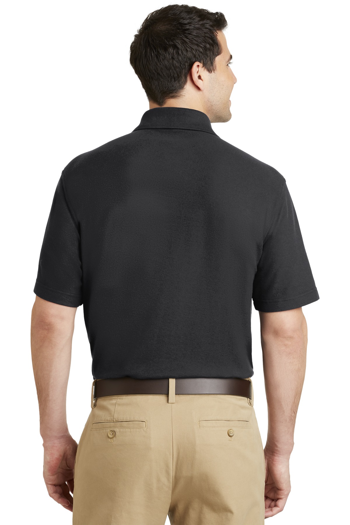 K800P Port Authority  EZCotton Pique Pocket Polo - Back Image