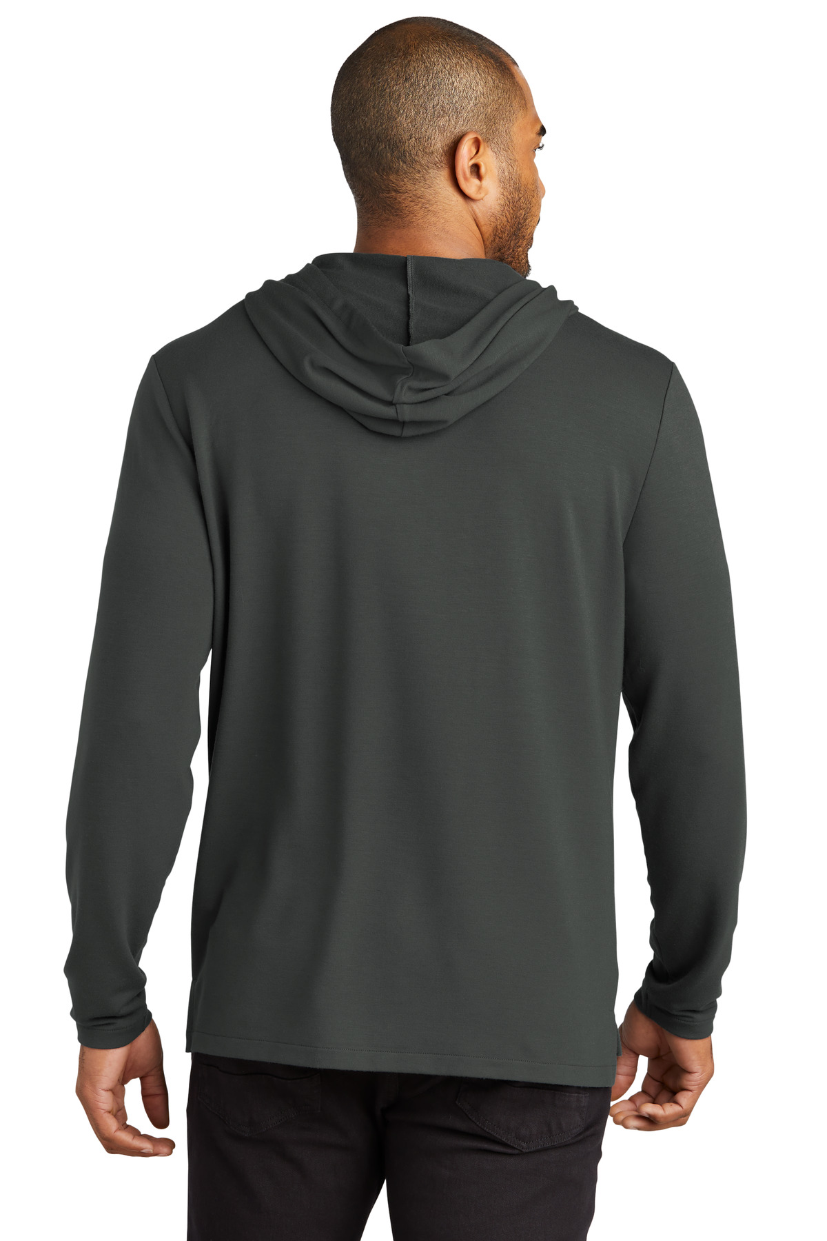 K826 Port Authority  Microterry Pullover Hoodie - Back Image