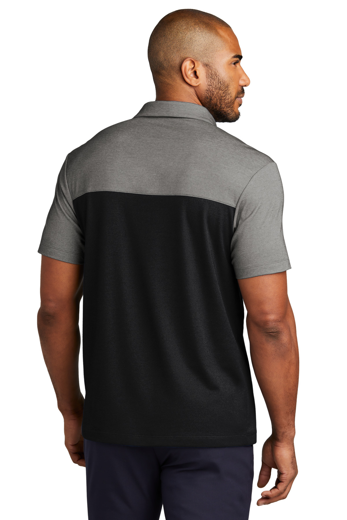 K831 Port Authority  Fine Pique Blend Blocked Polo - Back Image