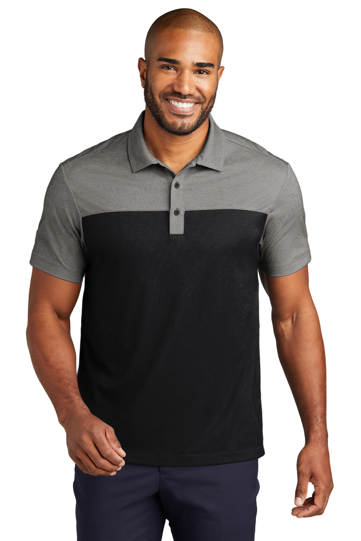 K831 Port Authority  Fine Pique Blend Blocked Polo