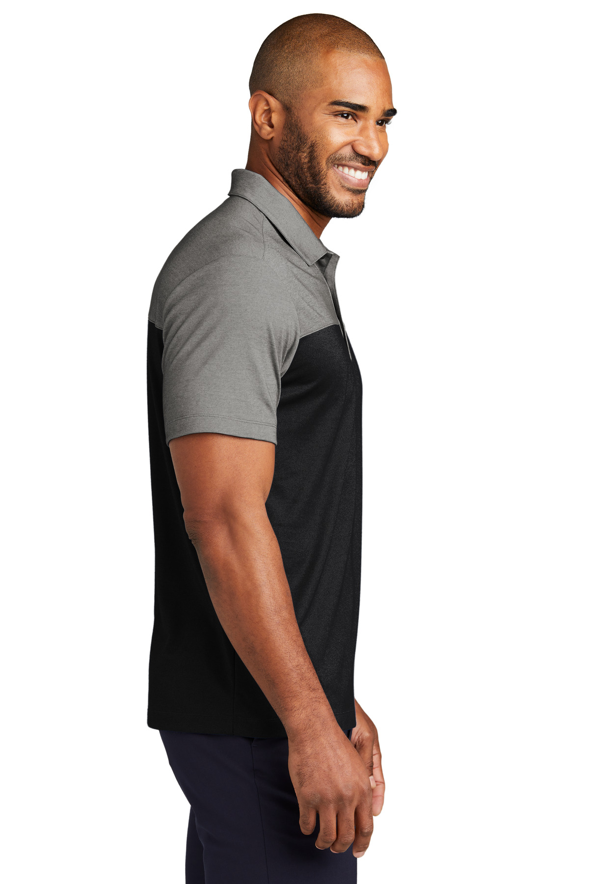 K831 Port Authority  Fine Pique Blend Blocked Polo - Siide Image