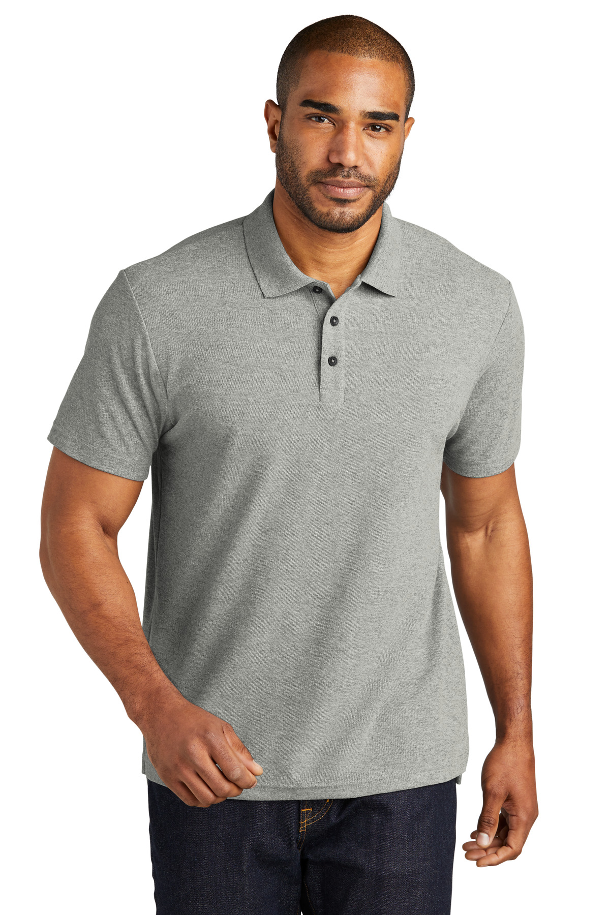 Port Authority Screen Print K867  C-FREE Cotton Blend Pique Polo