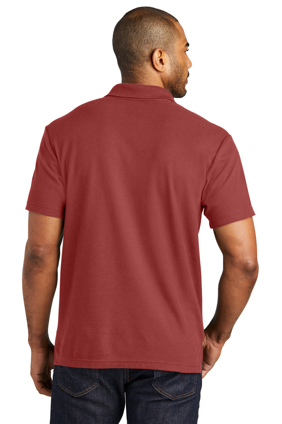 K867 Port Authority  C-FREE Cotton Blend Pique Polo - Back Image