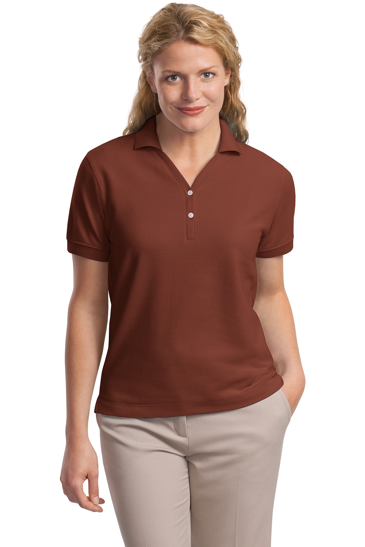 L448 Port Authority  Ladies 100% Pima Cotton Polo.