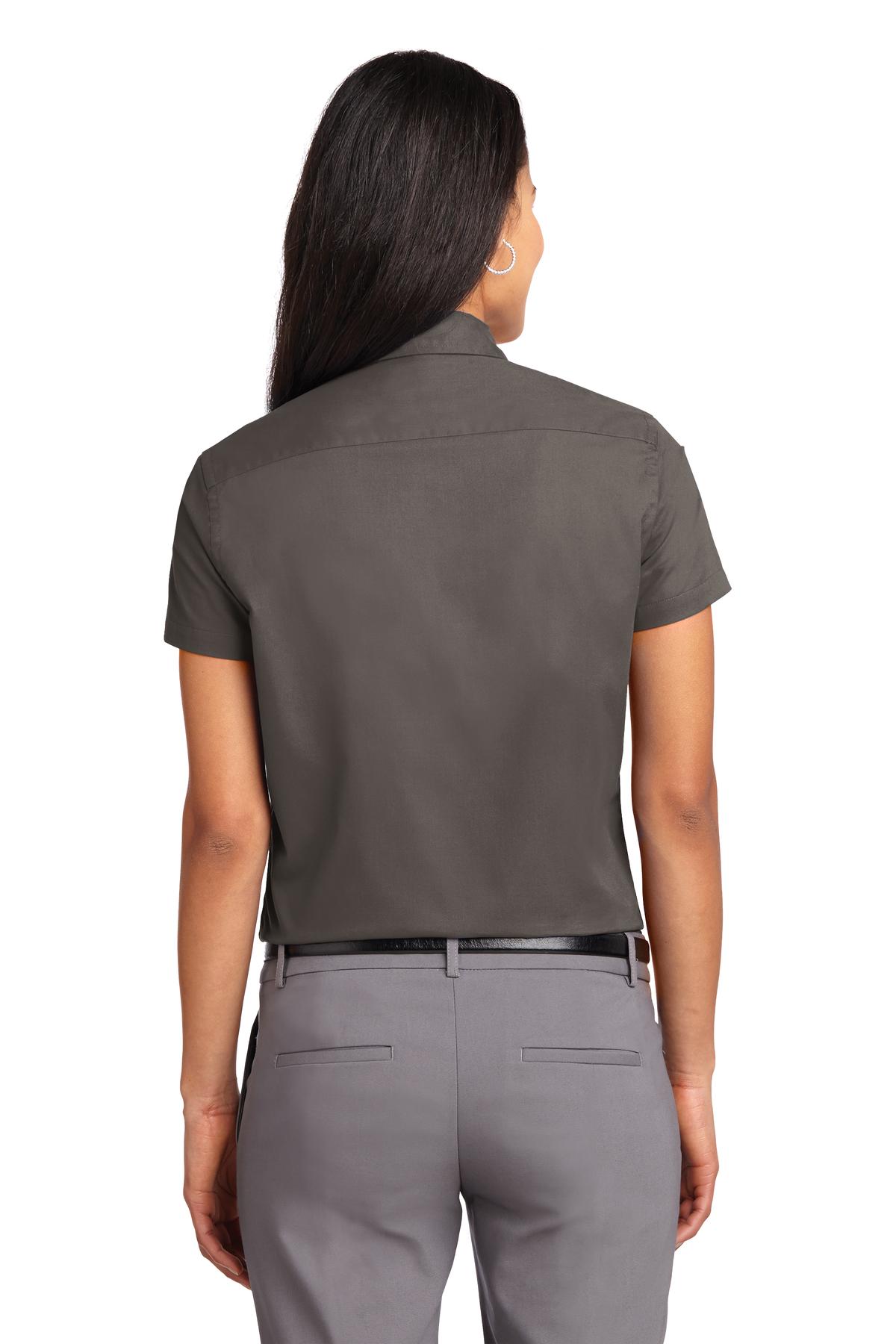 L508 Port Authority Ladies Short Sleeve Easy Care Shirt. - Back Image