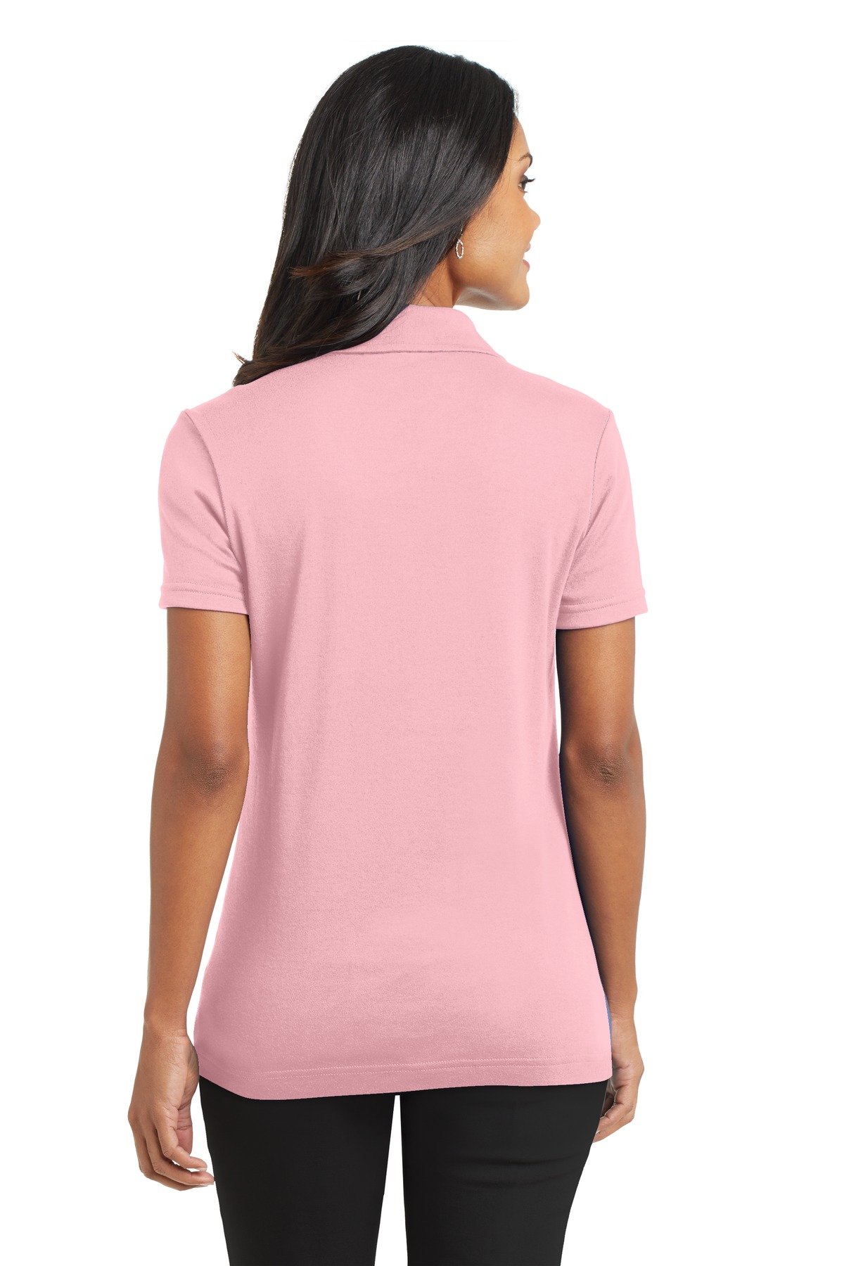 L520 Port Authority Ladies Silk Touch Interlock Polo L520 Port Authority Ladies Silk Touch Interlock Polo - Back Image