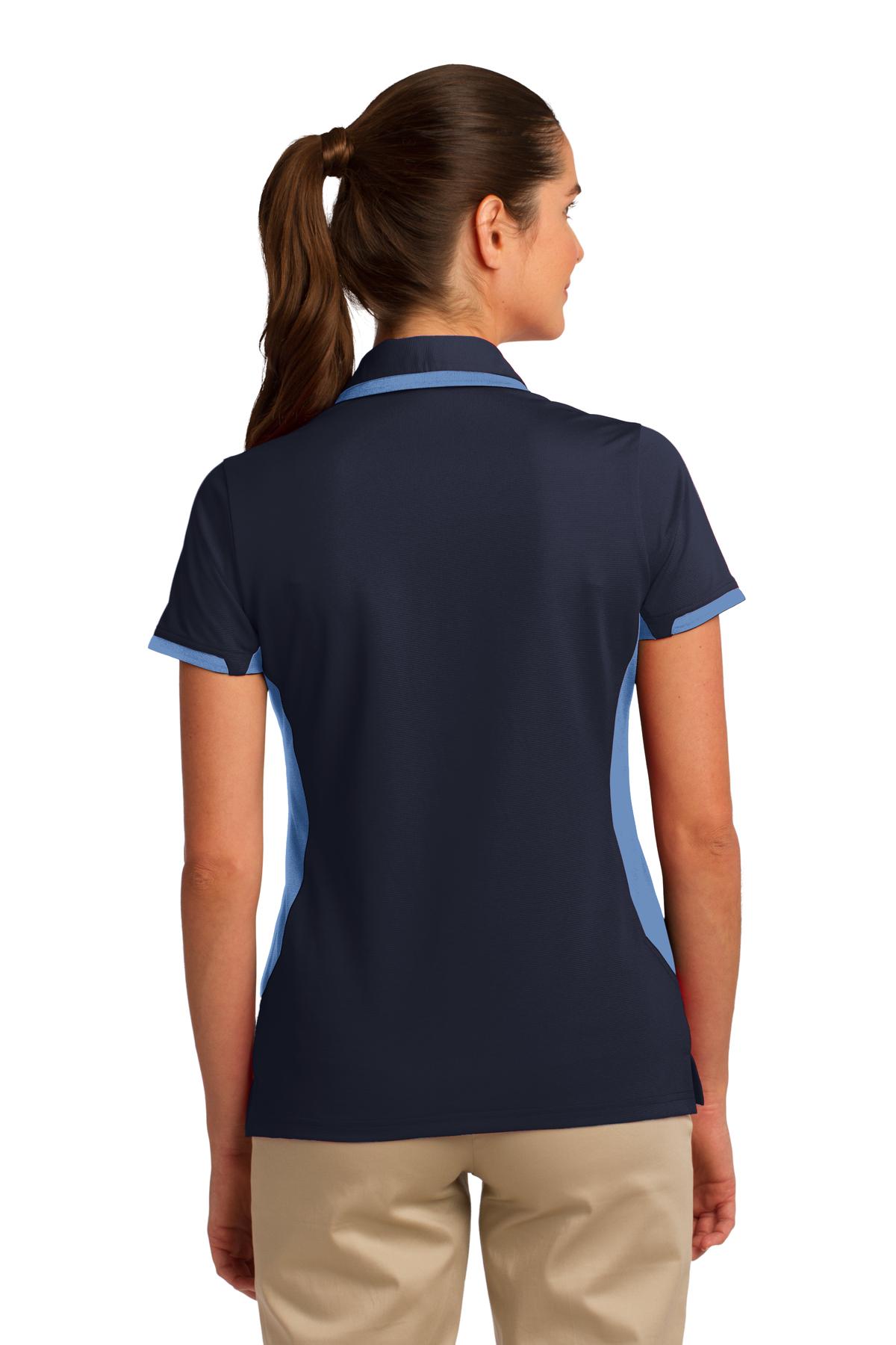 L524 Port Authority Ladies Dry Zone Colorblock Ottoman Polo L524 Port Authority Ladies Dry Zone Colorblock Ottoman Polo - Back Image