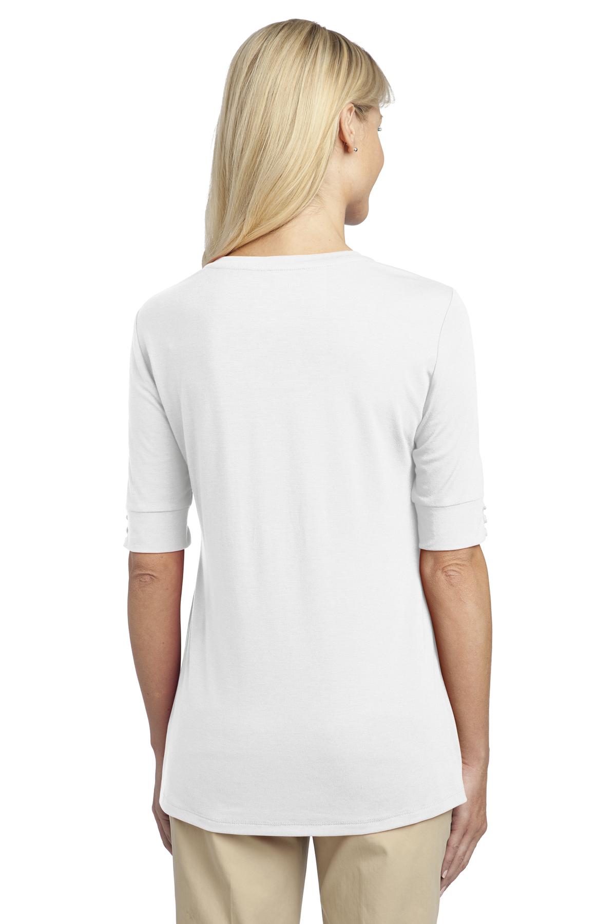 L541 Port Authority  Ladies Concept Scoop Neck Shirt - Back Image
