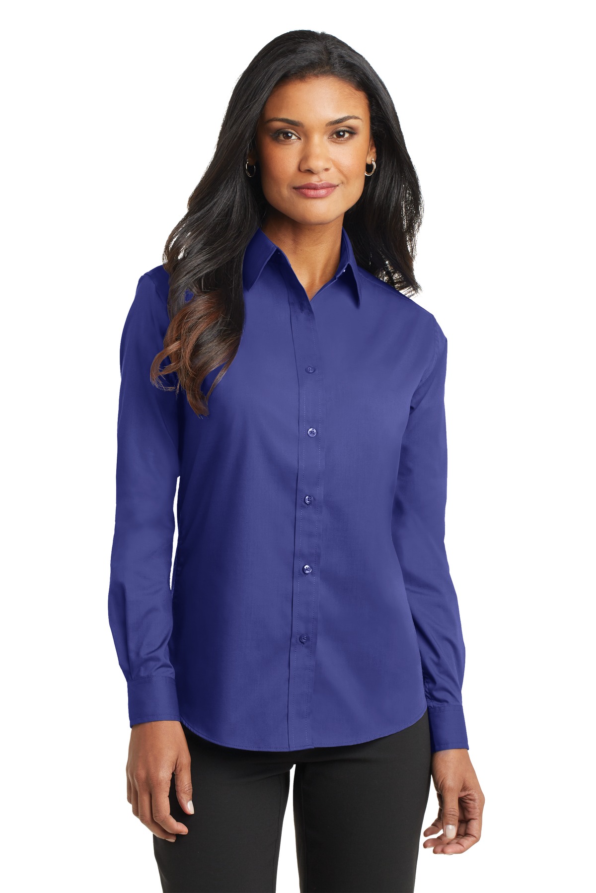 L632 Port Authority  Ladies Long Sleeve Value Poplin Shirt.