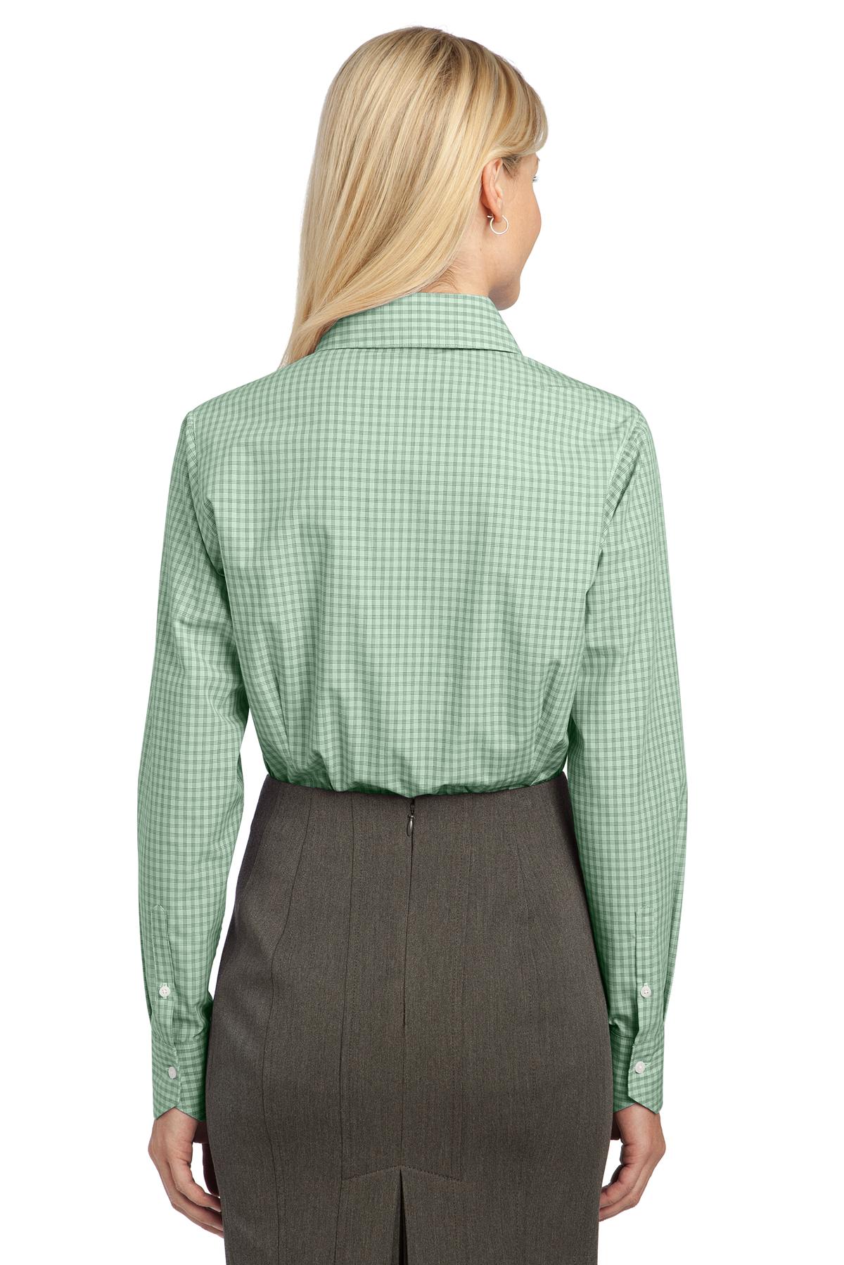 L639 Port Authority Ladies Plaid Pattern Easy Care Shirt L639 Port Authority Ladies Plaid Pattern Easy Care Shirt - Back Image