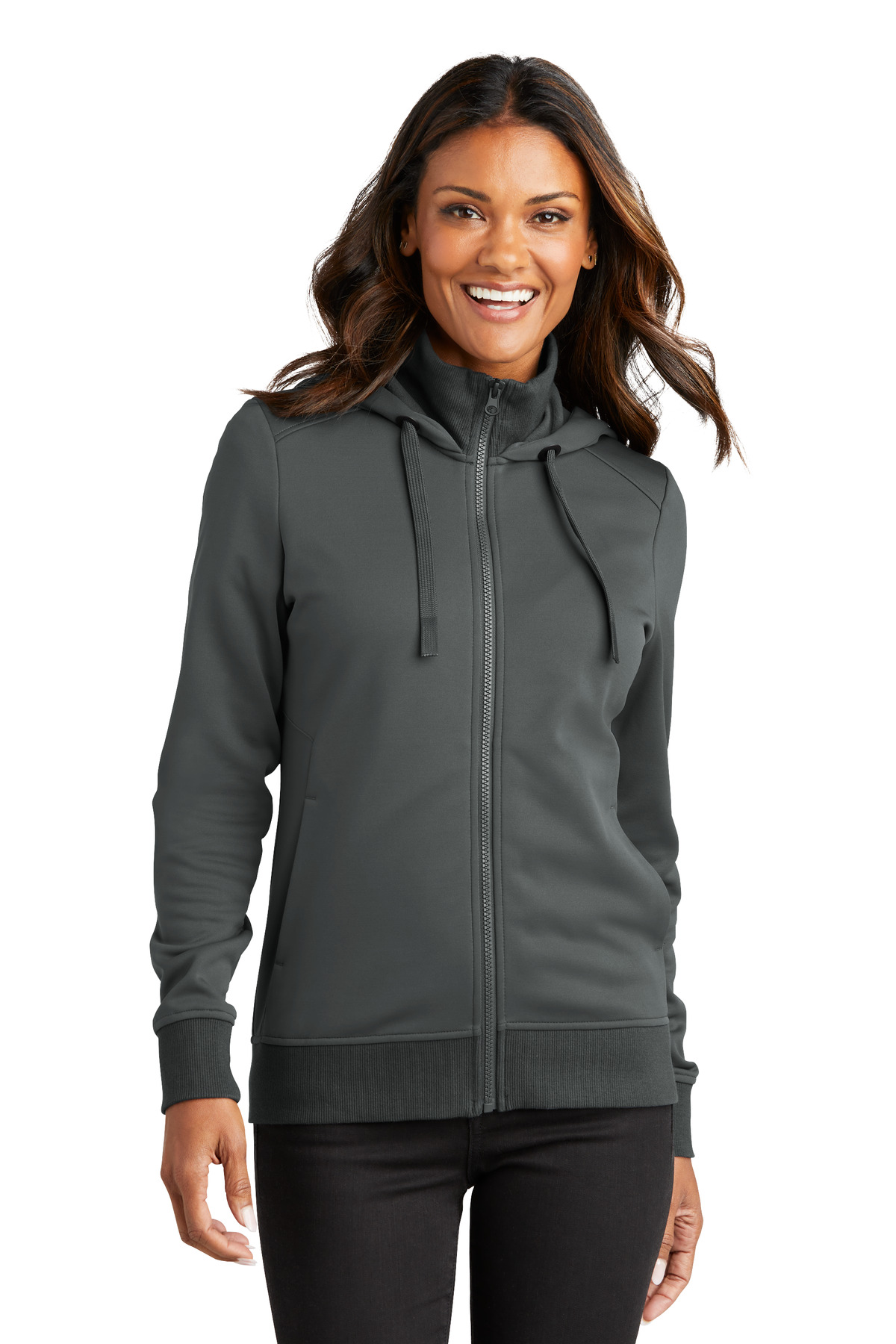 L814 Port Authority  Ladies Smooth Fleece Hooded Jacket