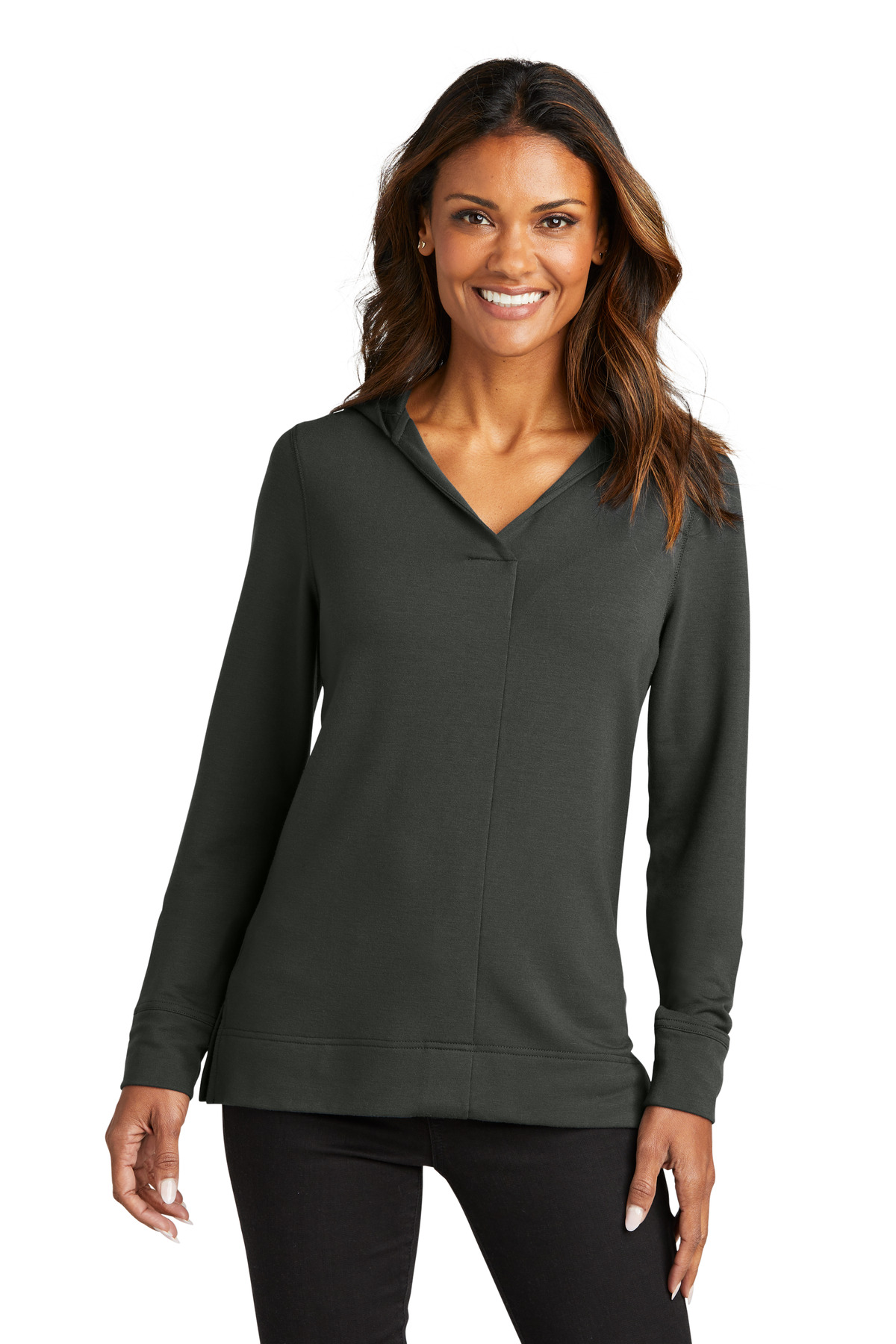 LK826 Port Authority  Ladies Microterry Pullover Hoodie