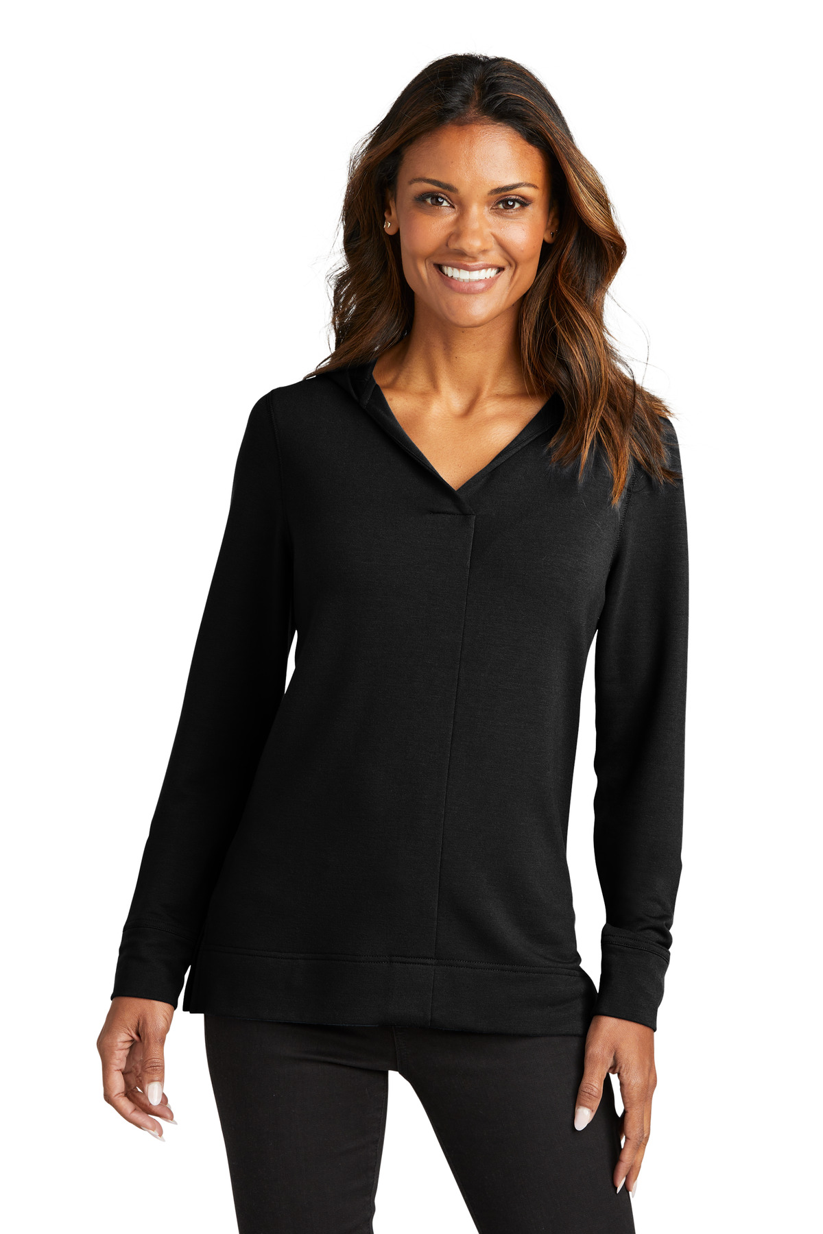 LK826 Port Authority  Ladies Microterry Pullover Hoodie