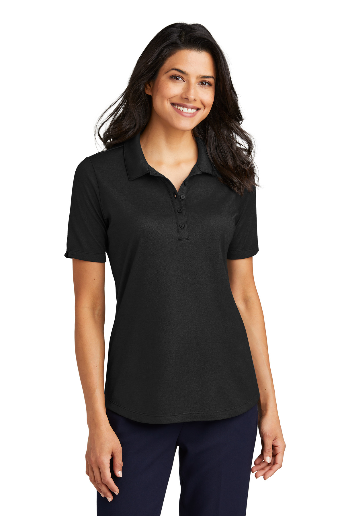 LK830 Port Authority  Ladies Fine Pique Blend Polo