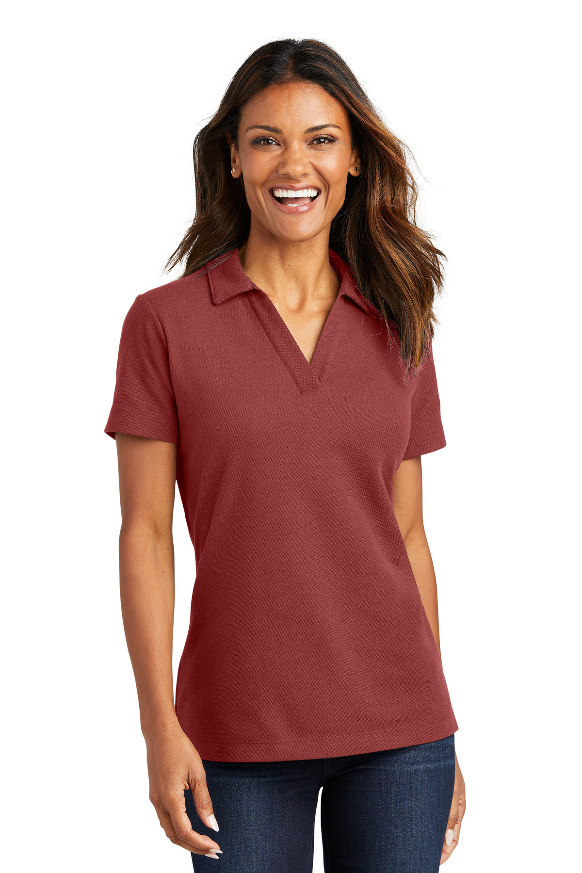 Port Authority Direct to Film (DTF) LK867  Ladies C-FREE Cotton Blend Pique Polo