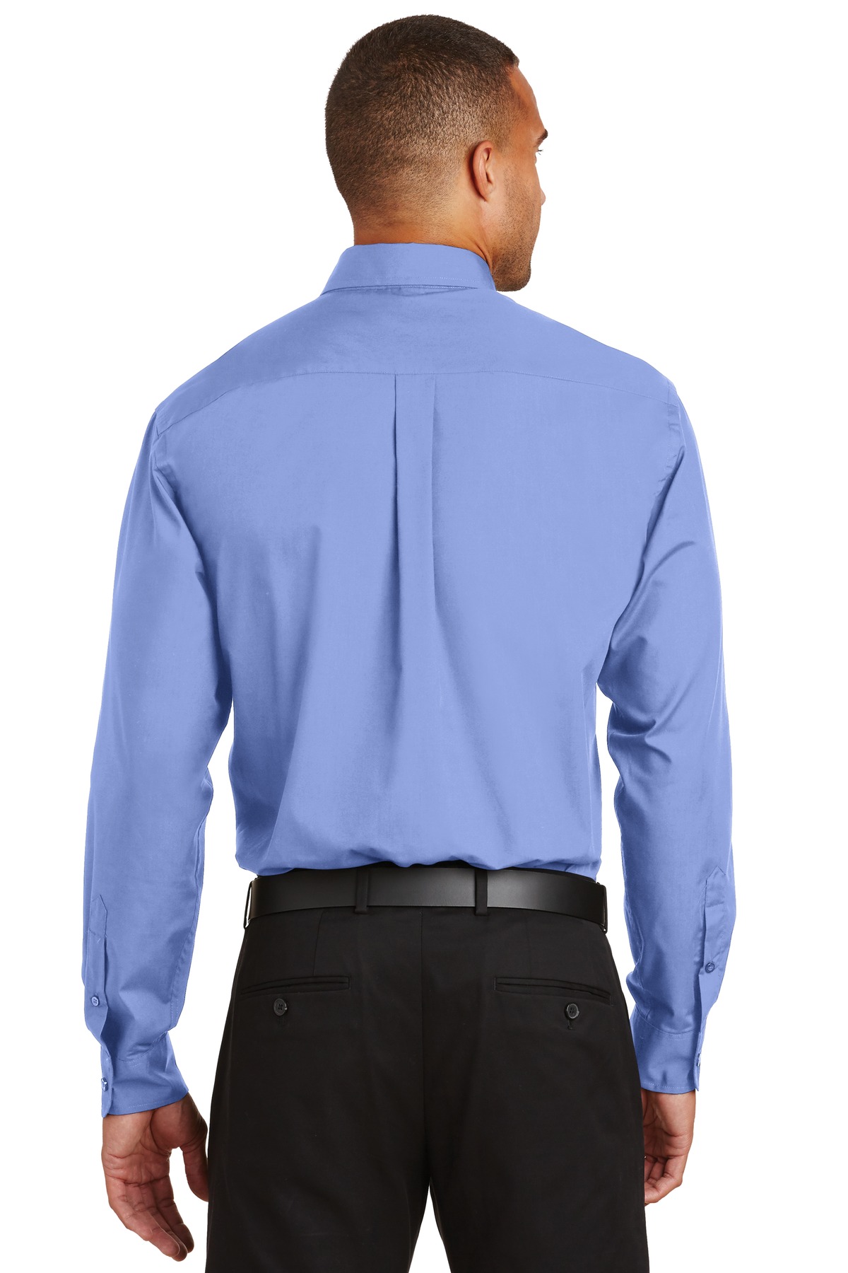 S632 Port Authority  Long Sleeve Value Poplin Shirt - Back Image