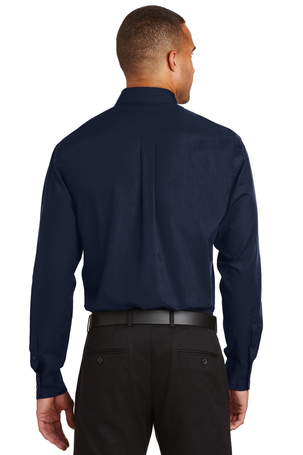 S632 Port Authority  Long Sleeve Value Poplin Shirt - Back Image