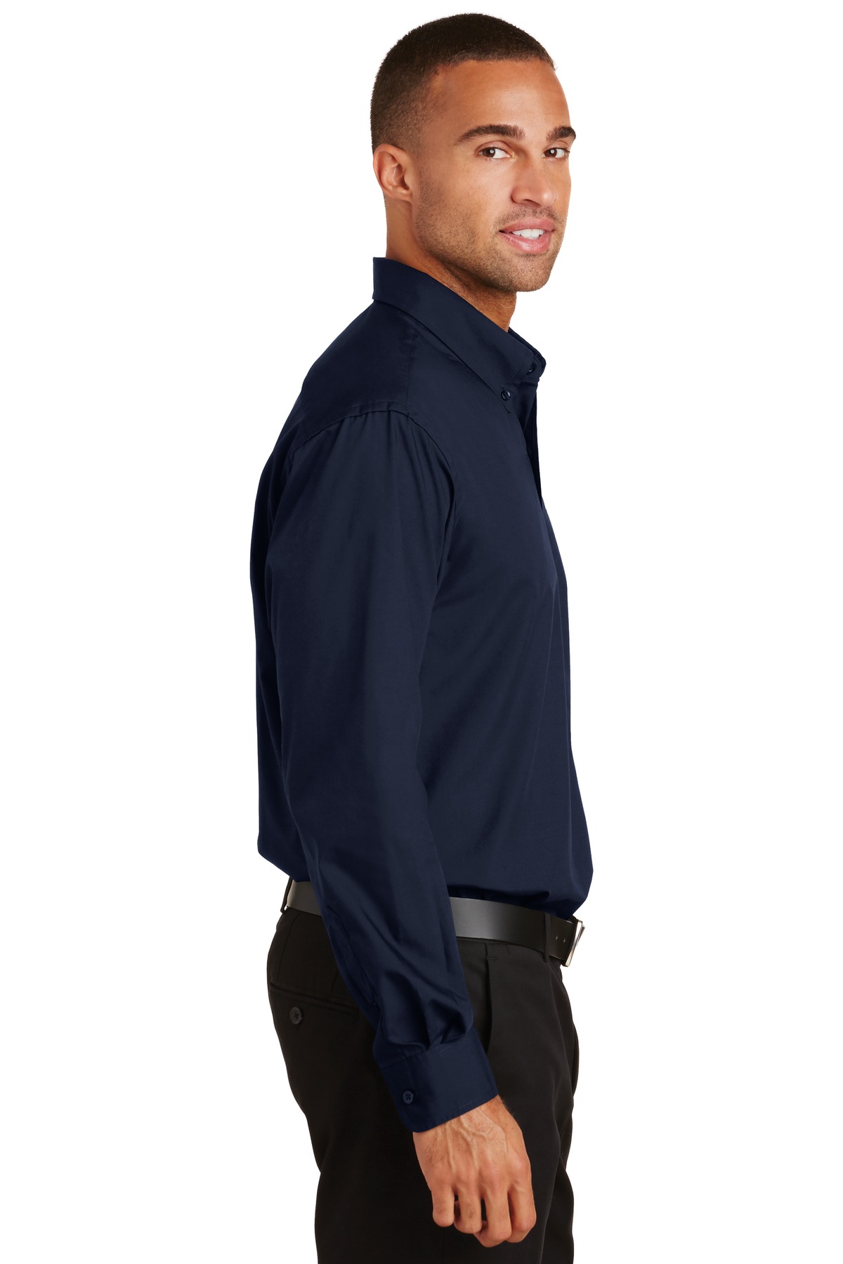 S632 Port Authority  Long Sleeve Value Poplin Shirt - Siide Image