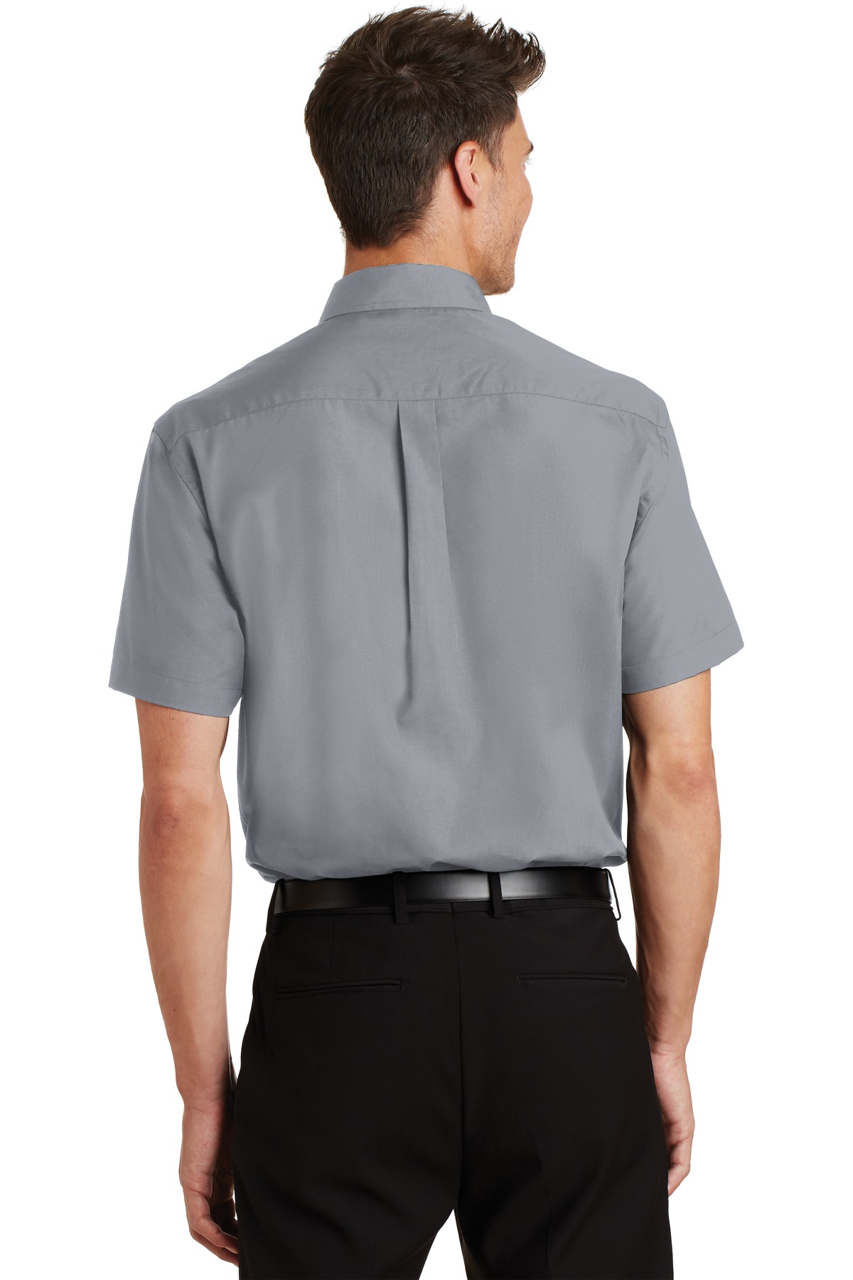 S633 Port Authority  Short Sleeve Value Poplin Shirt - Back Image