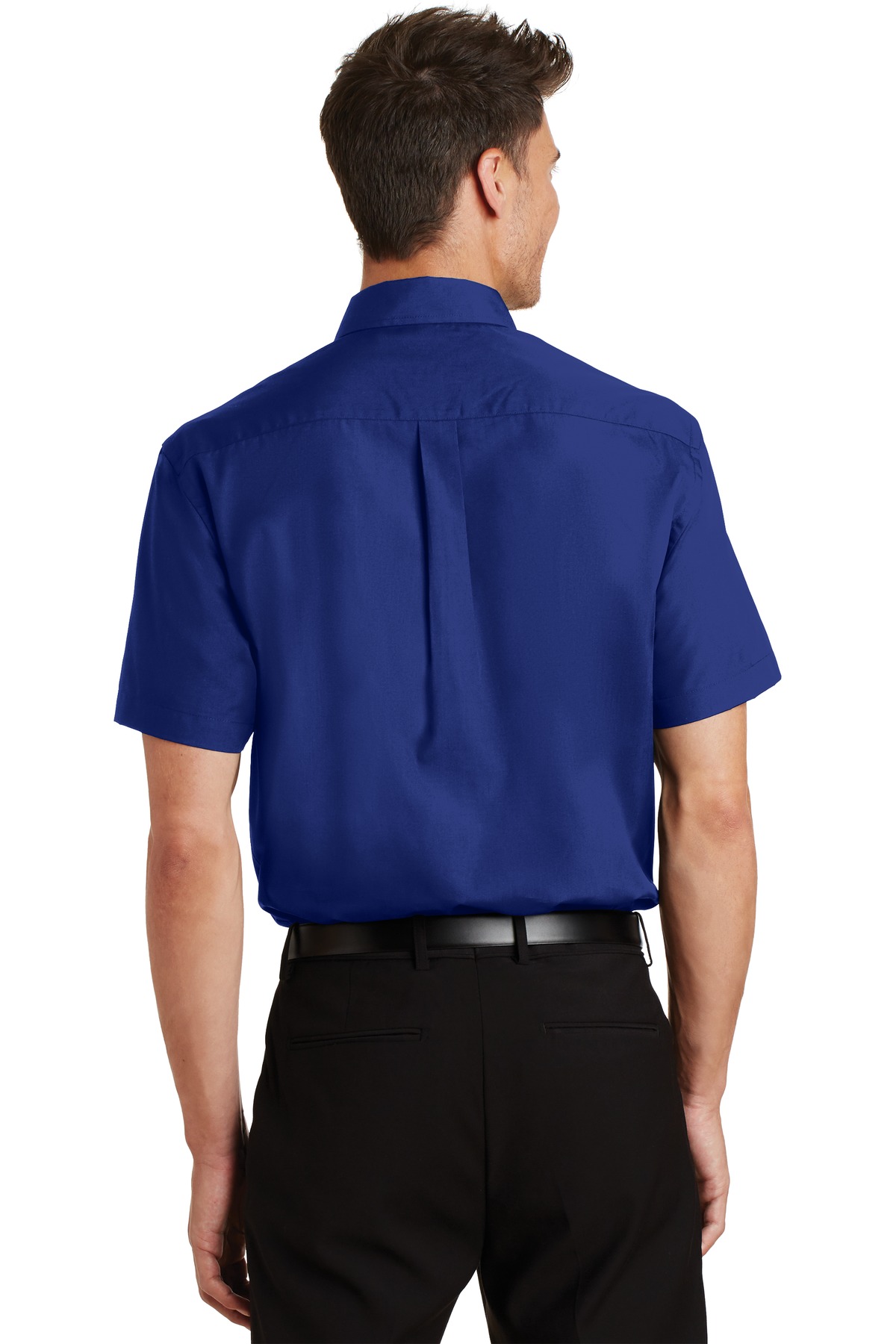 S633 Port Authority  Short Sleeve Value Poplin Shirt. - Back Image