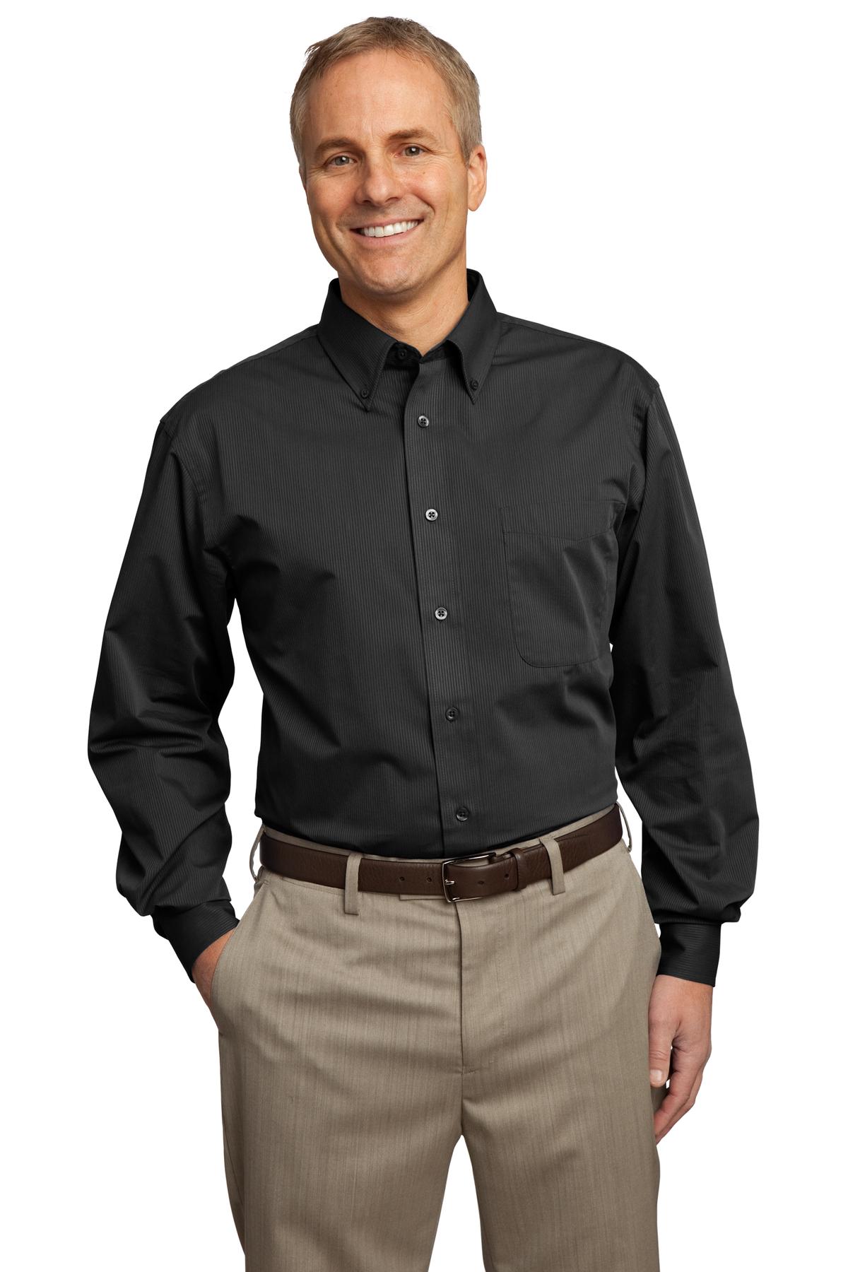 TLS613 Port Authority  Tall Tonal Pattern Easy Care Shirt