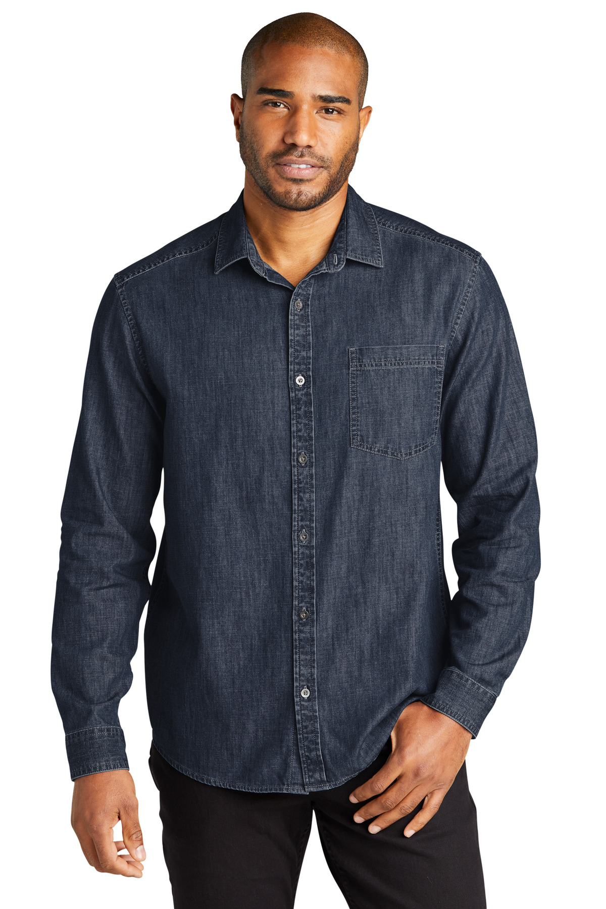 W676 Port Authority Long Sleeve Perfect Denim Shirt W676 Port Authority Long Sleeve Perfect Denim Shirt
