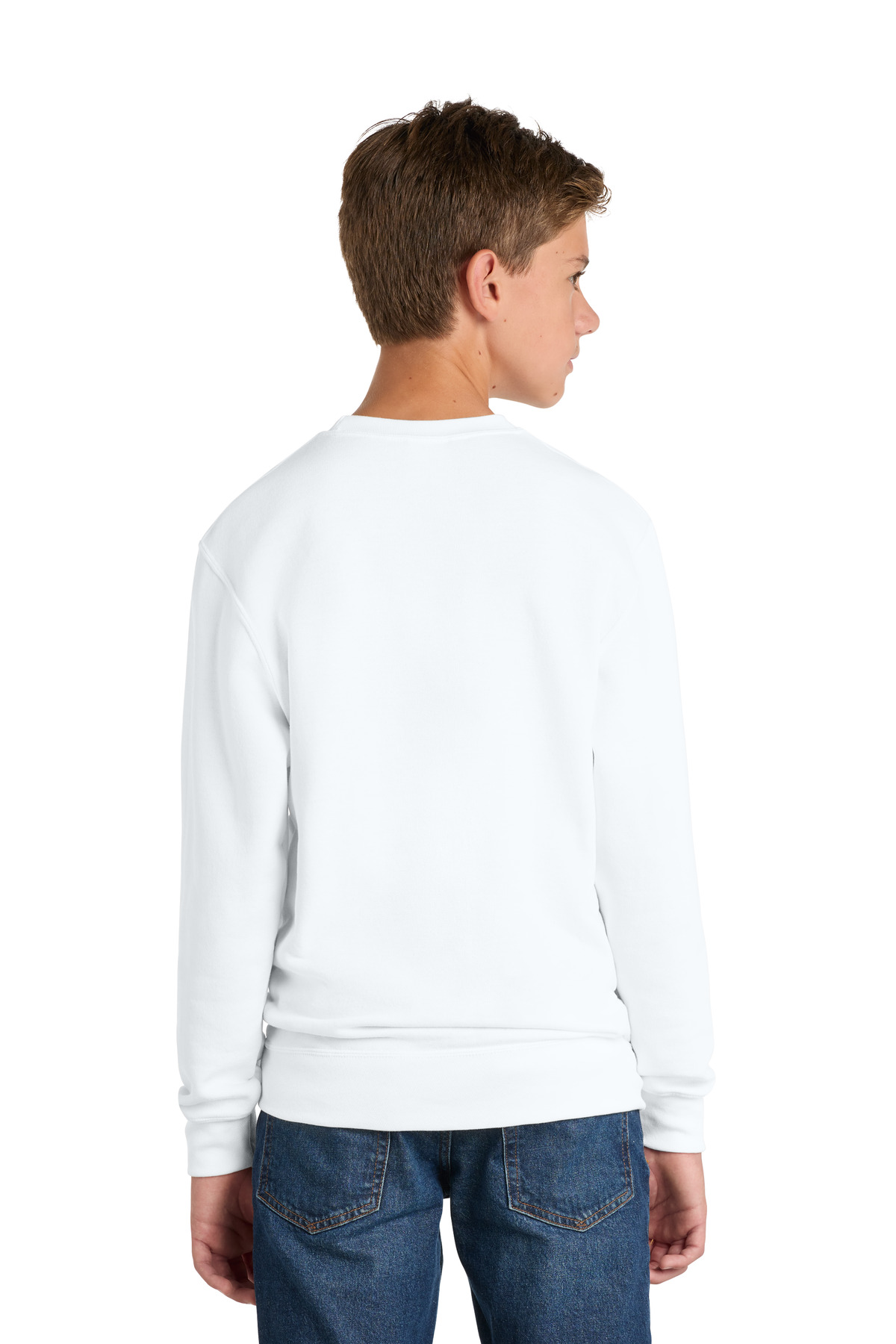 PC78Y Port & Co Youth Core Fleece Crewneck Sweatshirt - Back Image