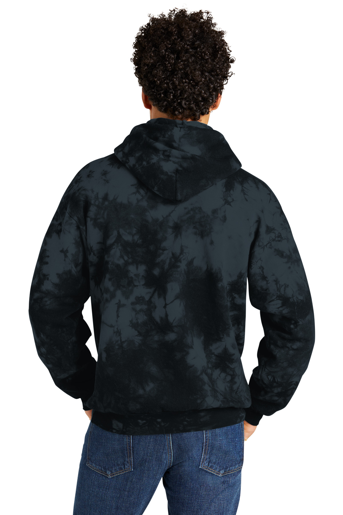 Port & Company Screen Print PC144 Crystal Tie-Dye Pullover Hoodie - Back Image