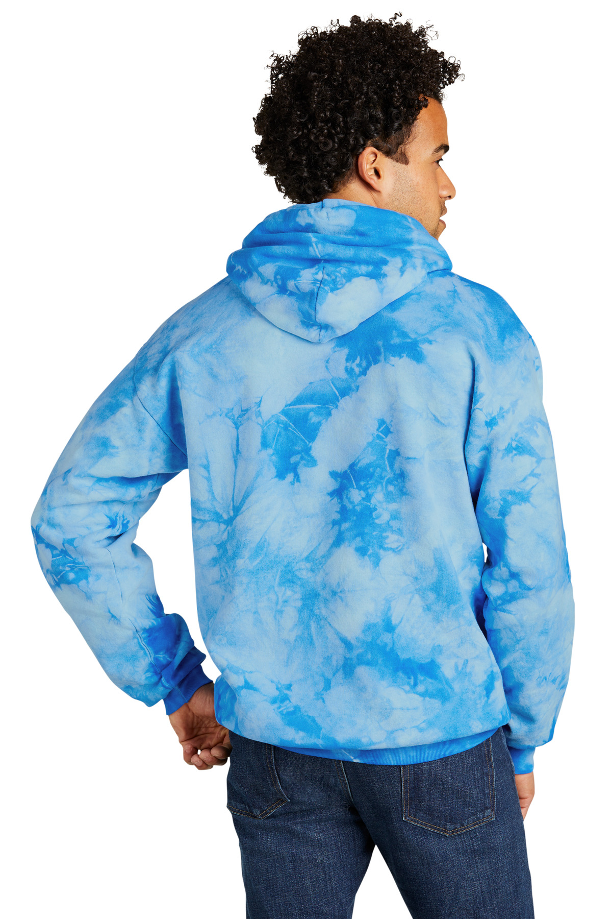 PC144 Port & Company Crystal Tie-Dye Pullover Hoodie - Back Image
