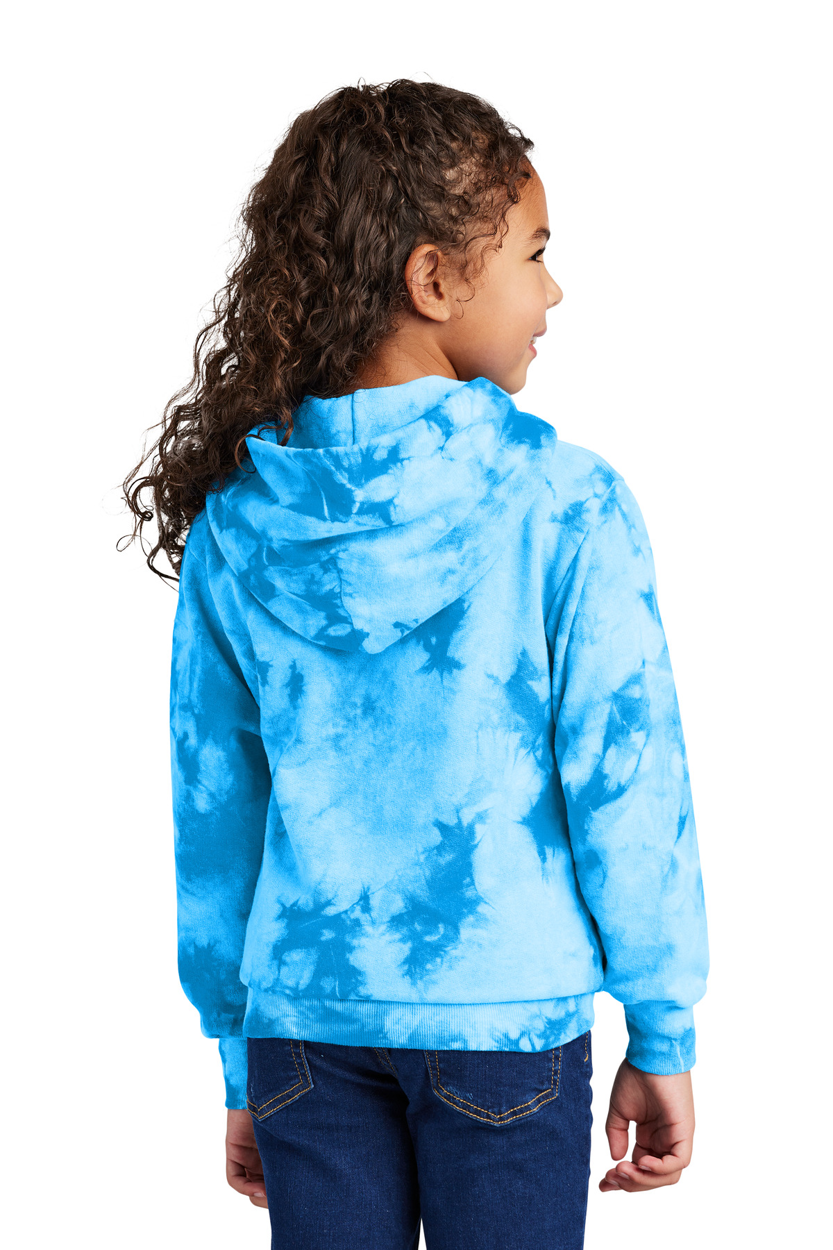 Port & Company Embroidery PC144Y Youth Crystal Tie-Dye Pullover Hoodie Port & Company Embroidery PC144Y Youth Crystal Tie-Dye Pullover Hoodie - Back Image