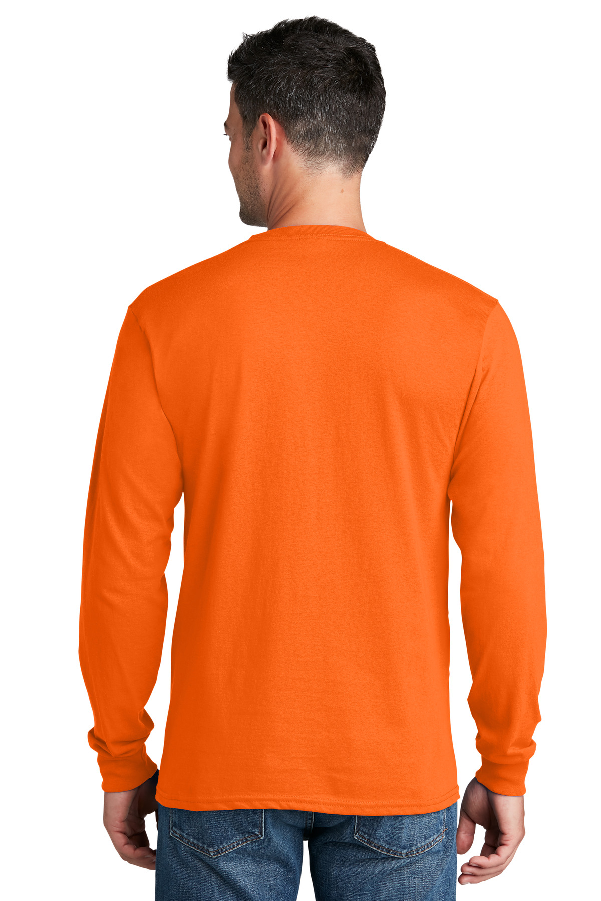 PC54LS Port & Company - Long Sleeve Core Cotton Tee. - Back Image